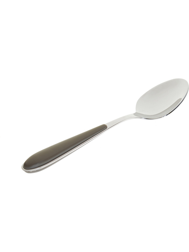 Stainless steel and plastic teaspoon
