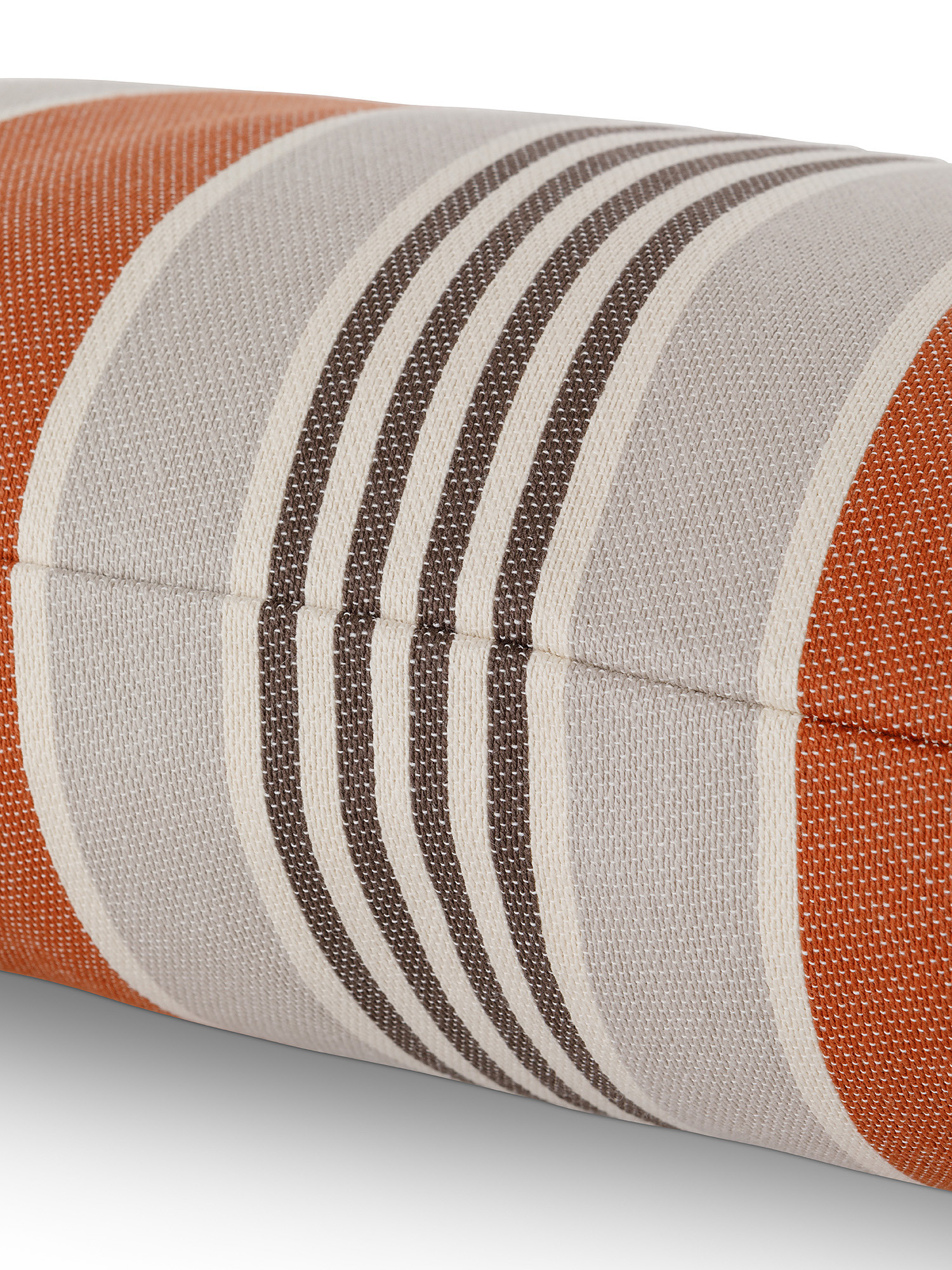 Striped jacquard cushion 35x55cm, Brown, large image number 1