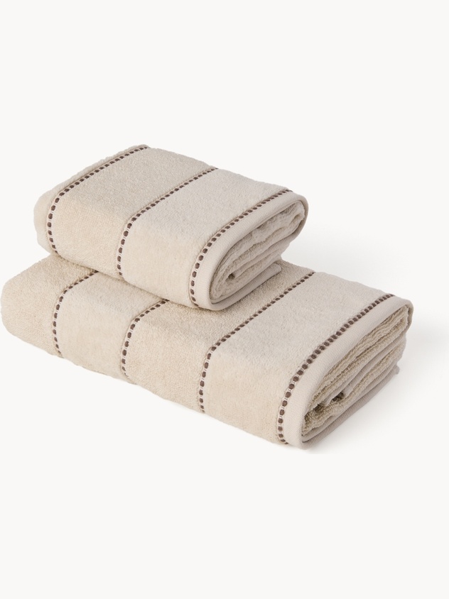 Terrycloth and cotton velour towel