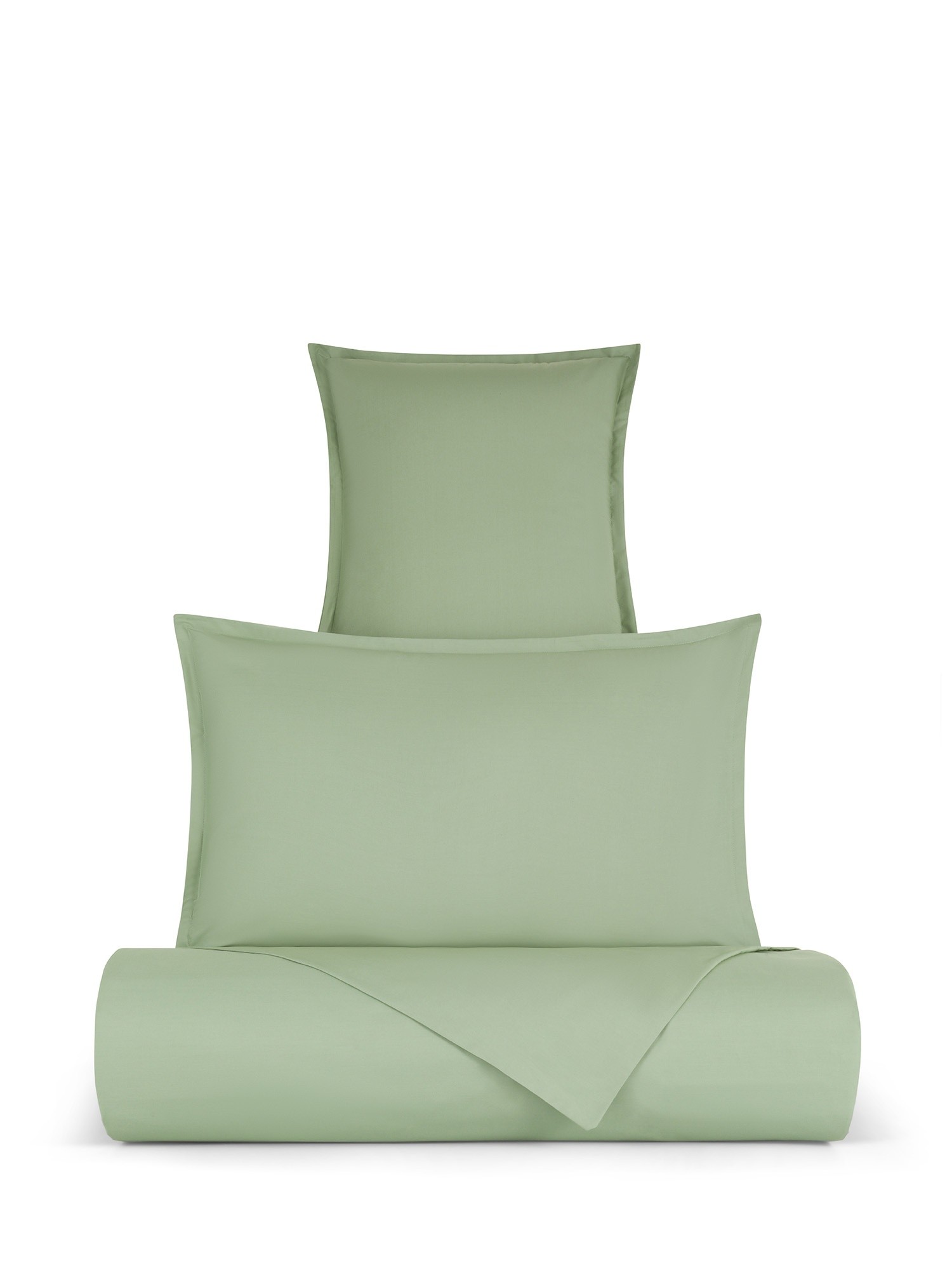 Zefiro smooth cotton percale sheet, Green, large image number 0