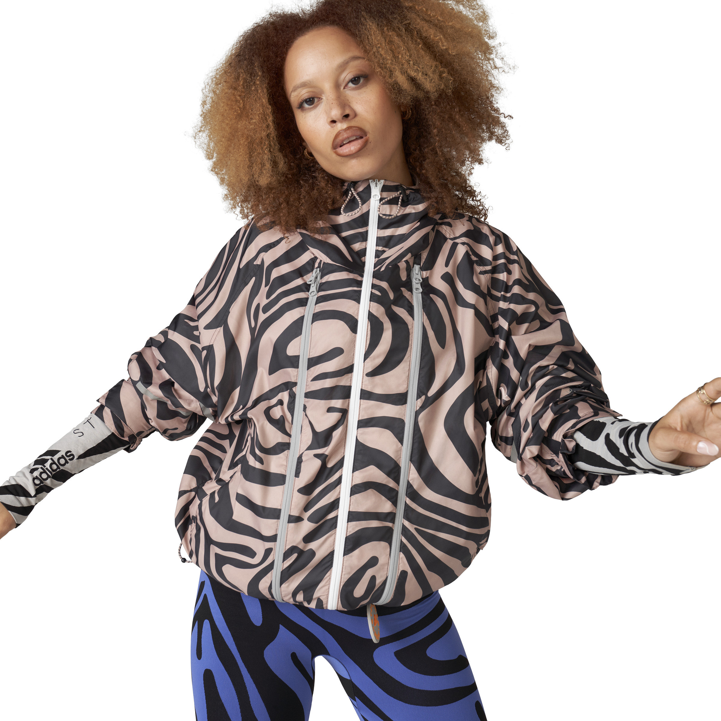 Giacca a vento stampata adidas by Stella Mccartney, Animalier, large image number 6