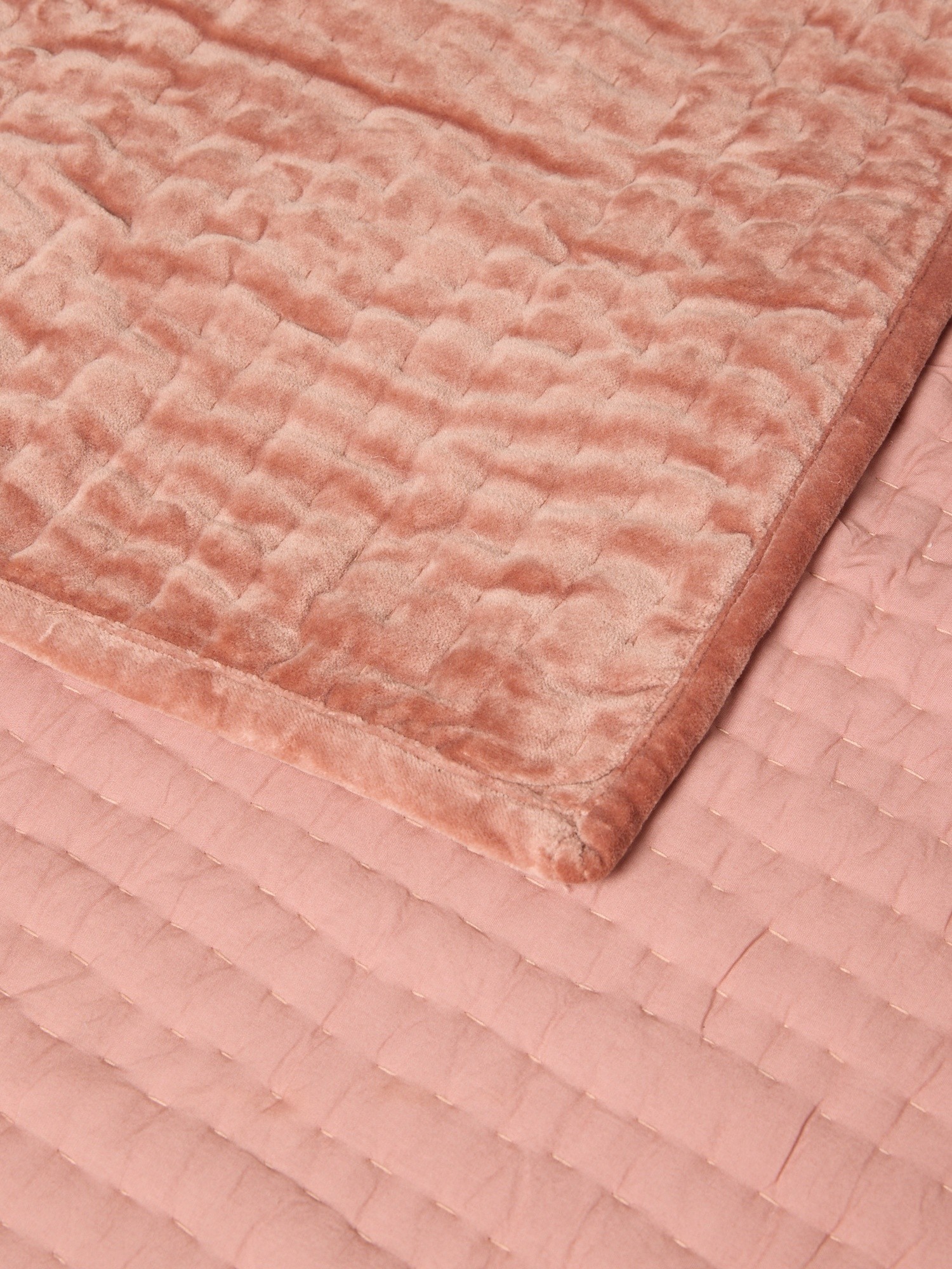 Cotton velvet bedspread, Light Brown, large image number 1