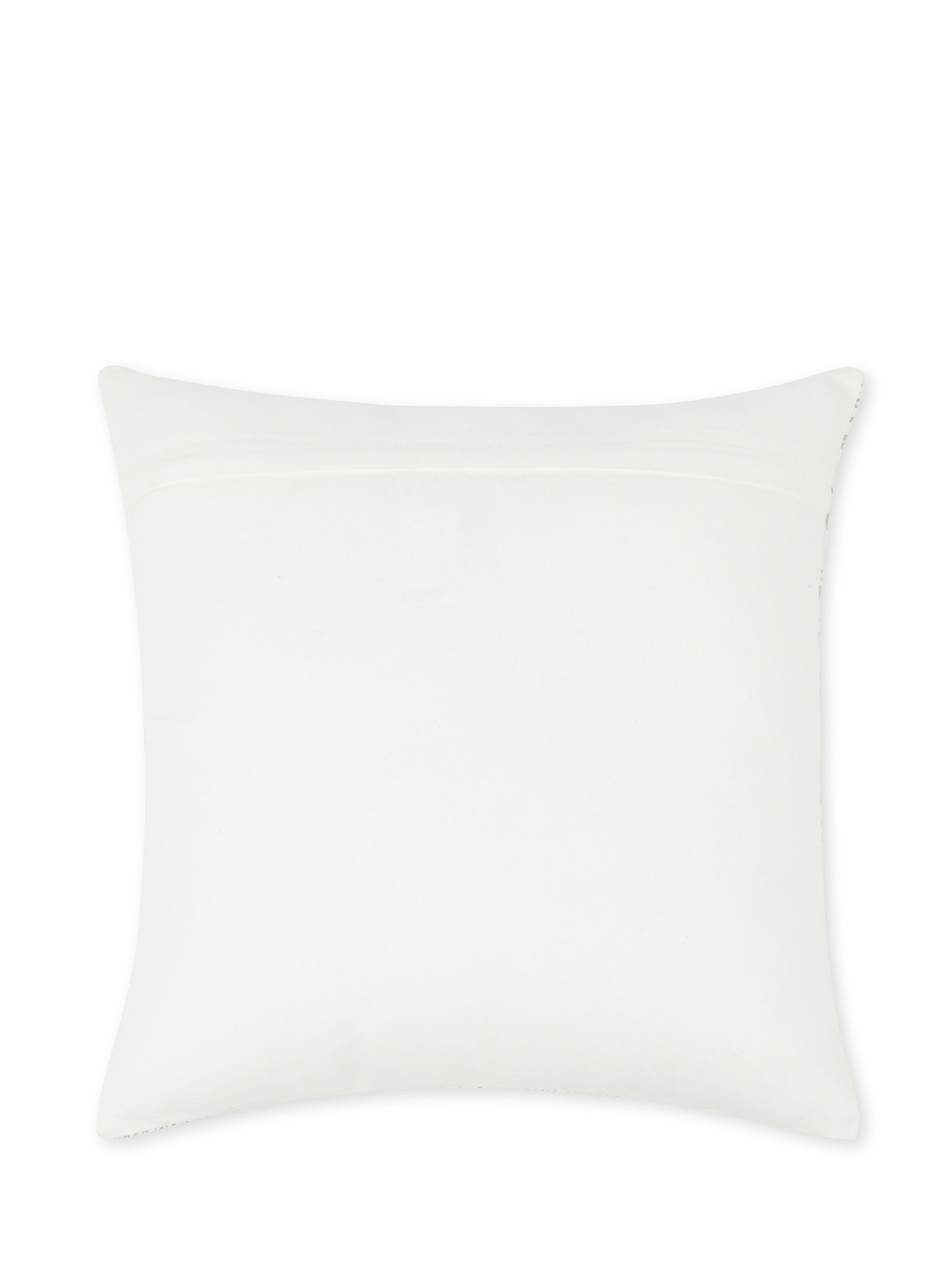 Embroidered fabric cushion 45x45cm, White, large image number 1