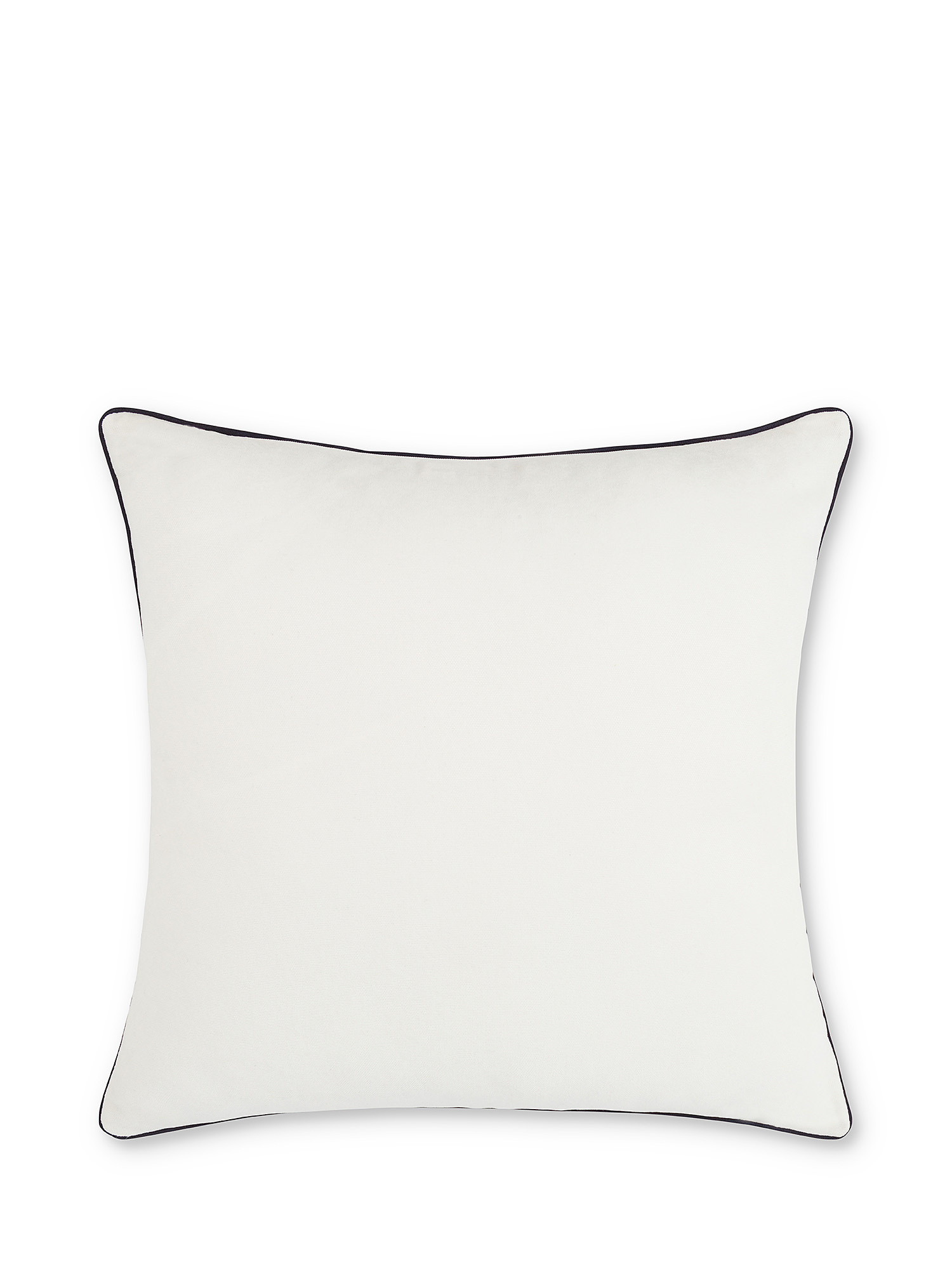 Solid color fabric cushion 45x45cm, White, large image number 1