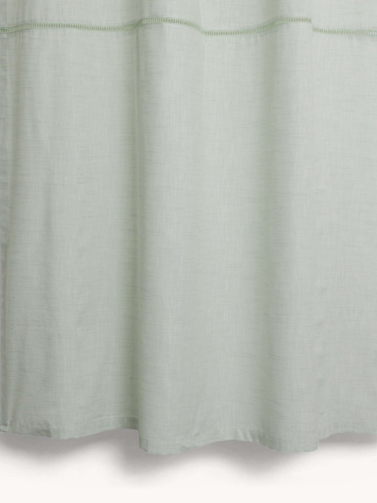 Tenda in cotone chambray con ricamo &agrave; jour, Verde Salvia, large image number 1