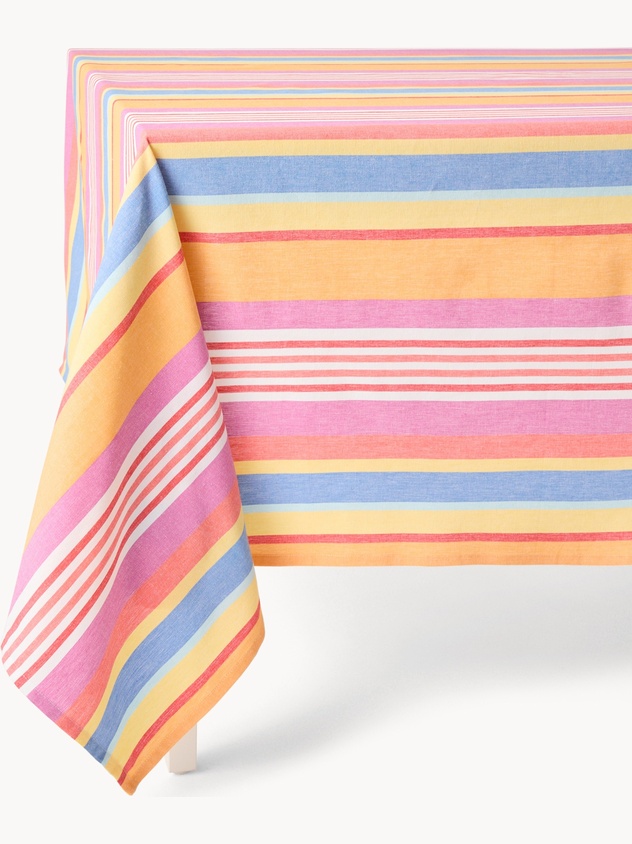 Striped Yarn-Dyed Cotton Tablecloth