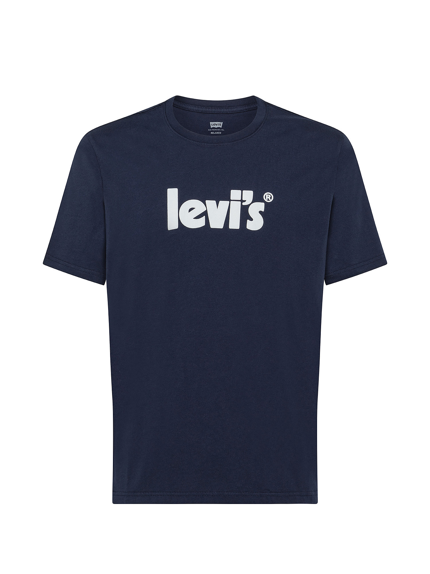 T-shirt with logo, Blue, large image number 0