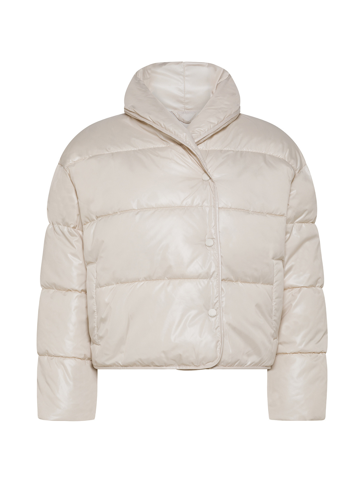 Pepe Jeans - Cropped down jacket in shiny fabric, Cream, large image number 0