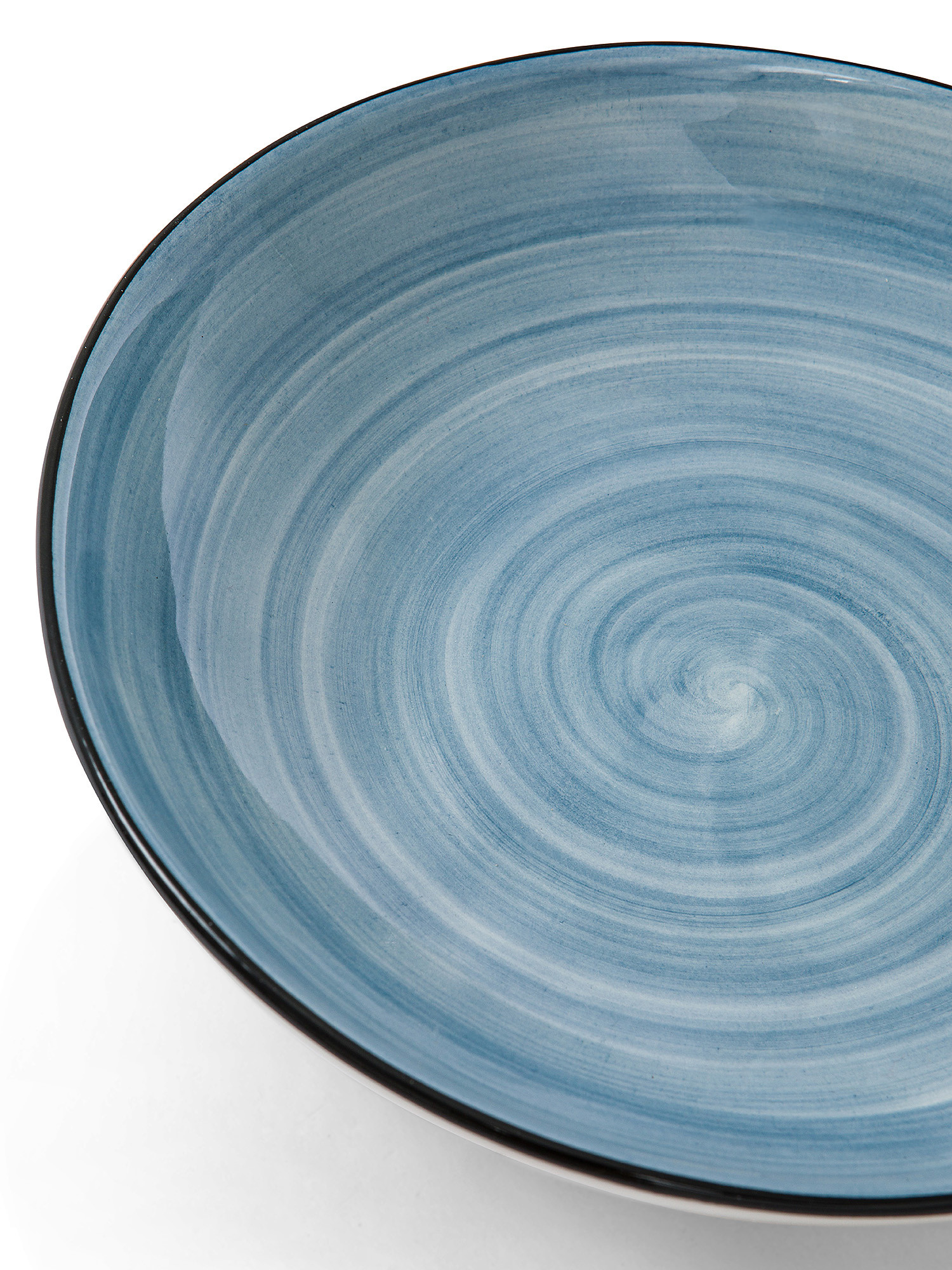 Tokyo stoneware soup plate, Blue, large image number 1