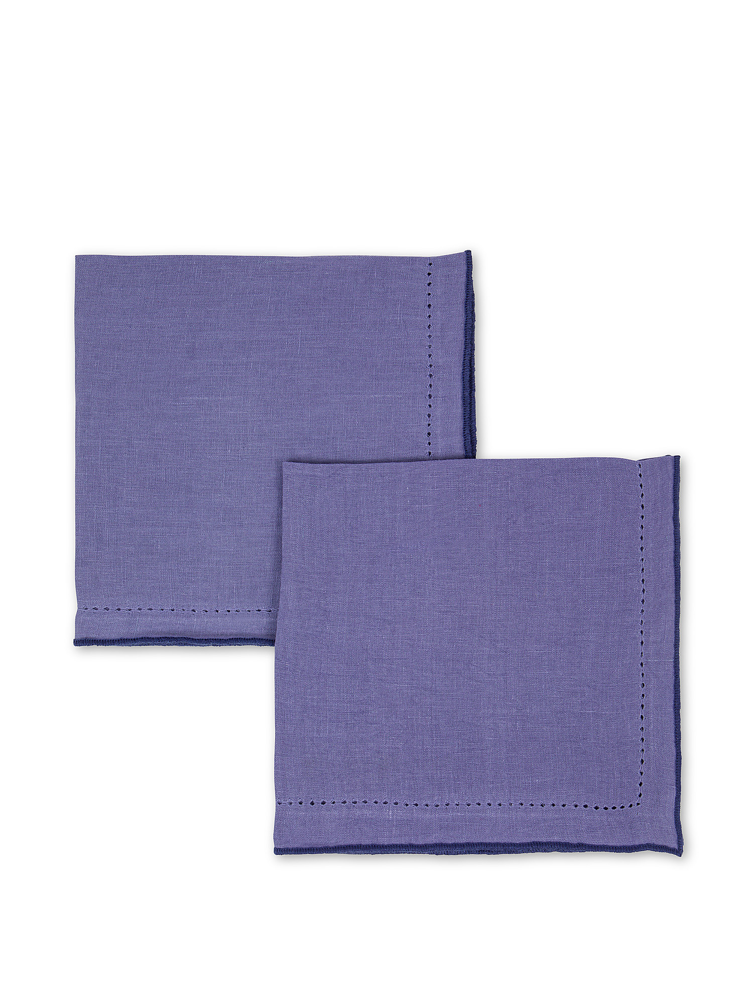 Set of 2 pure linen napkins, Purple Lilac, large image number 0