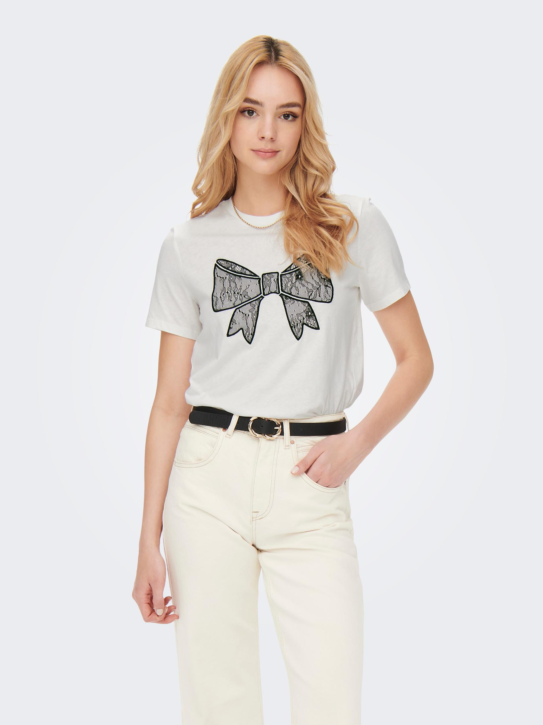 top with bow, White, large image number 4