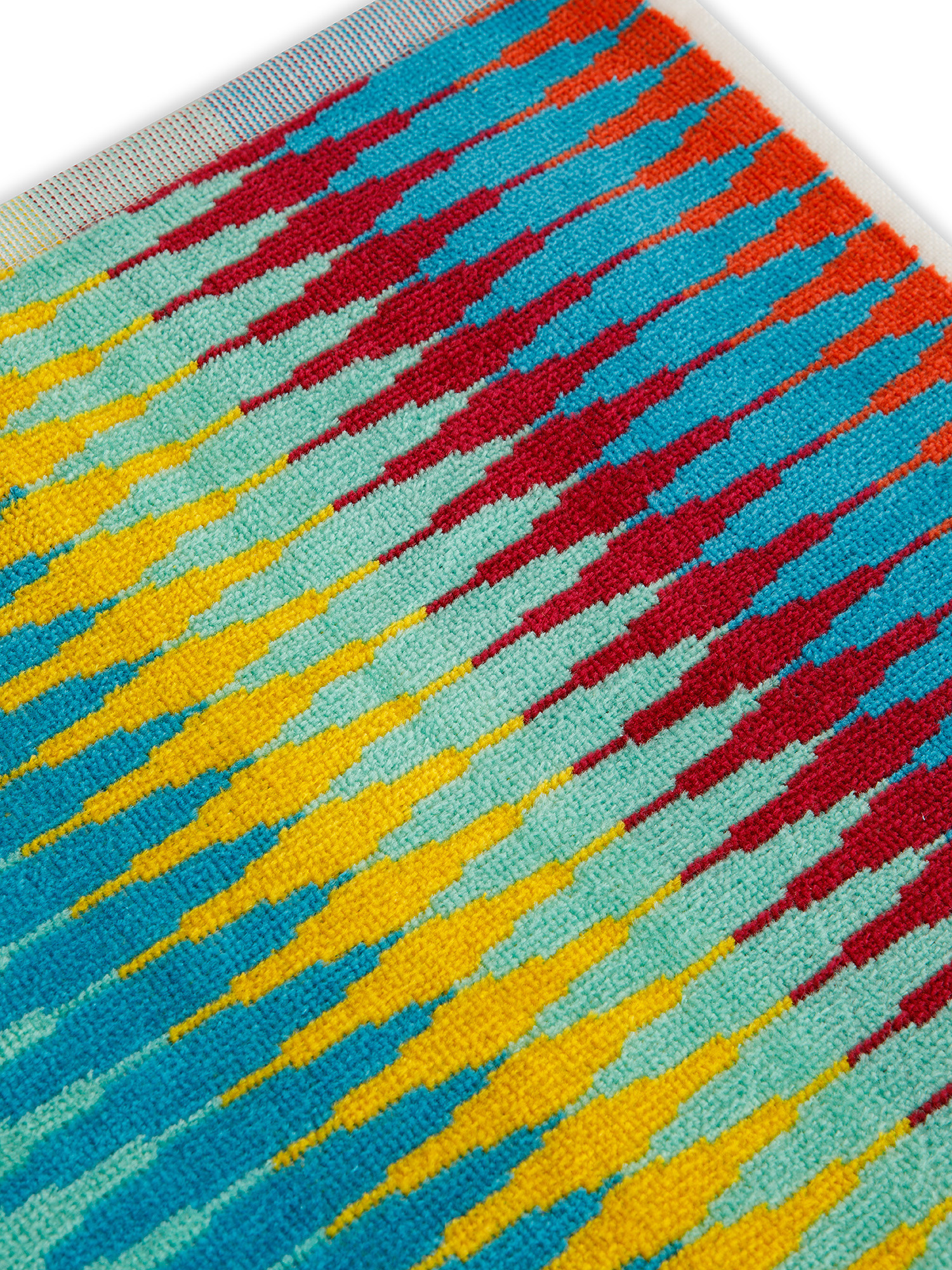 Asciugamano cotone velour motivo astratto, Multicolor, large image number 2