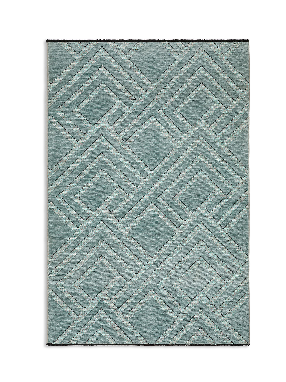 Tappeto motivo geometrico, Azzurro chiaro, large image number 0