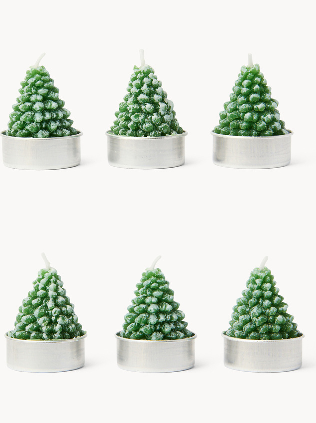 Set 6 candeline ad albero di Natale