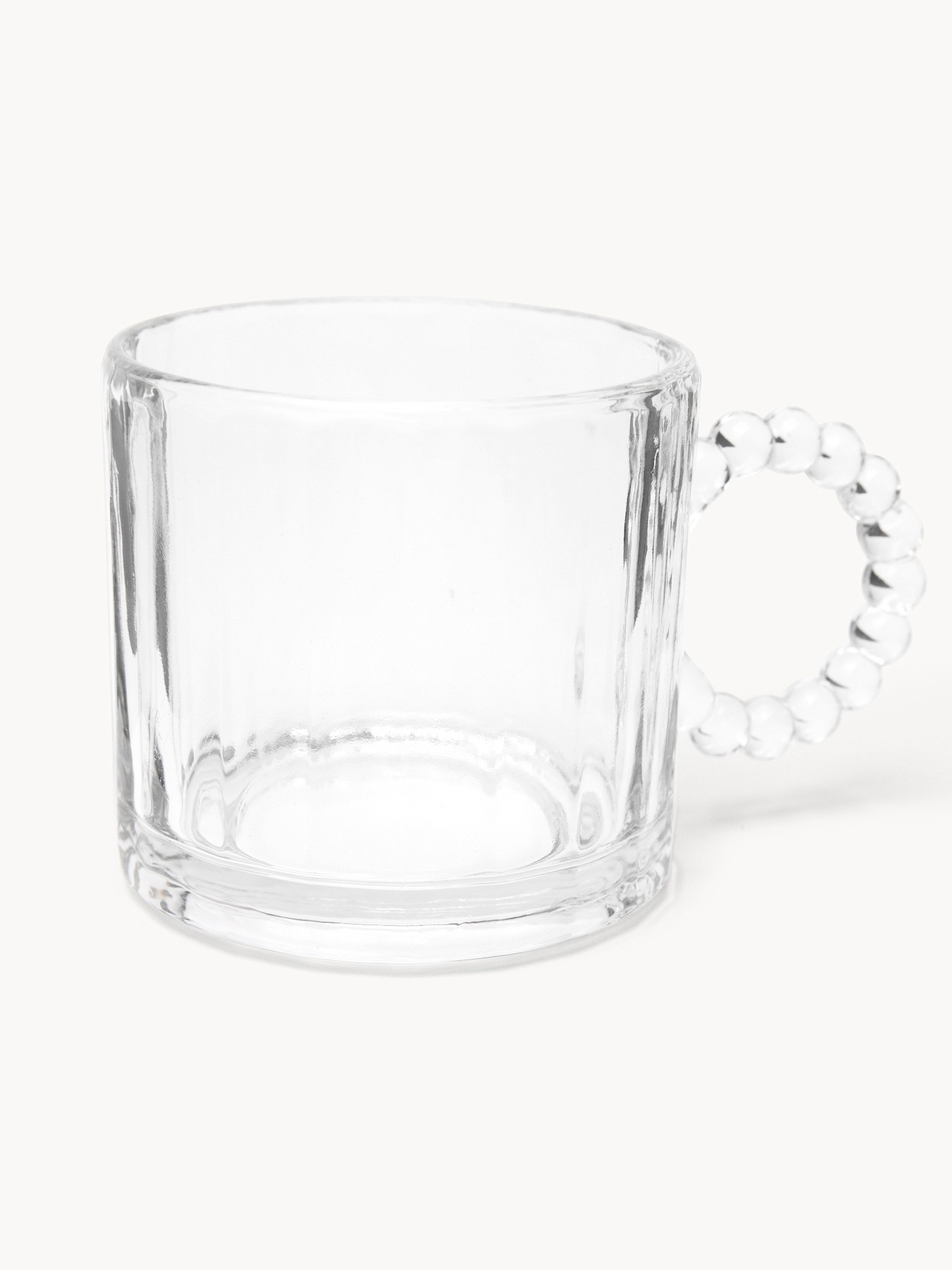 Set of 2 glass mugs - Introductory price, Transparent, large image number 1
