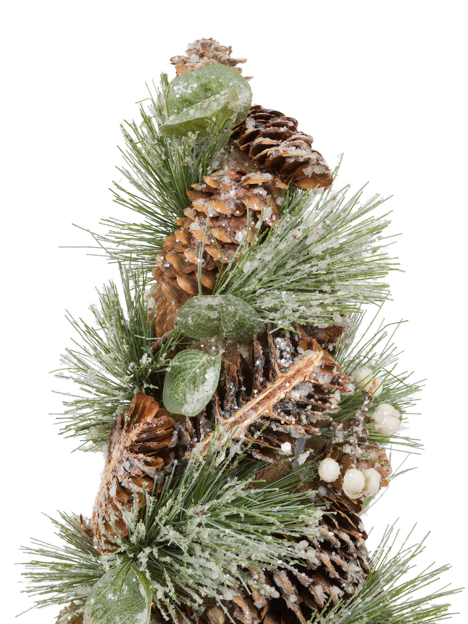 Decorative cone with pine cones and berries, Green, large image number 1