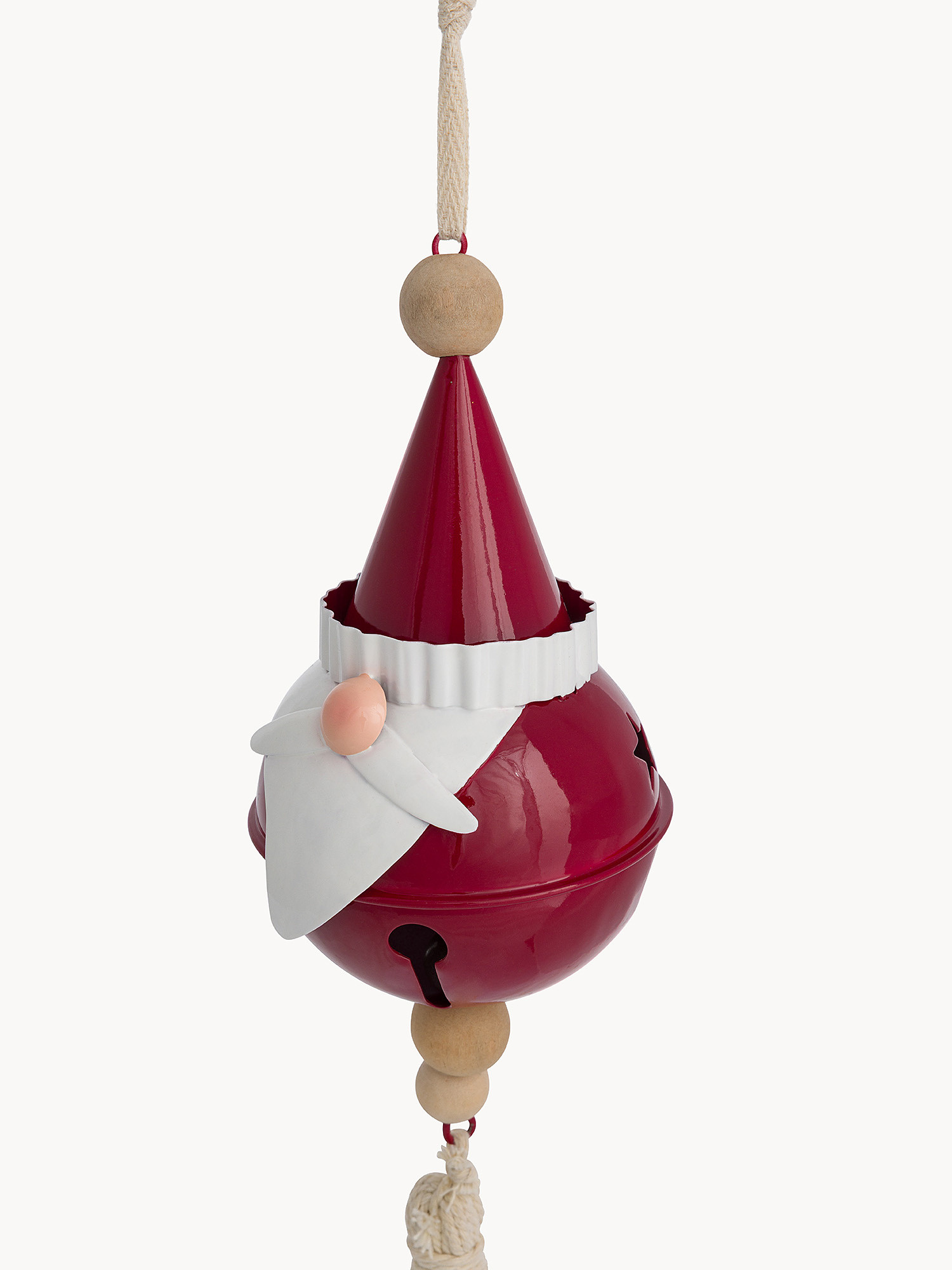 Santa Claus iron decoration with tassel, Red, large image number 1