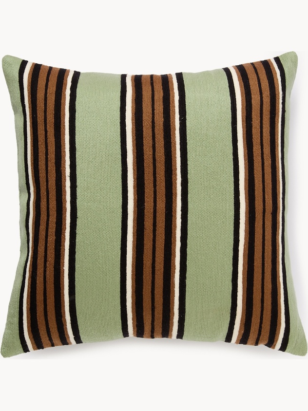 Cuscino a righe con piping 45x45cm