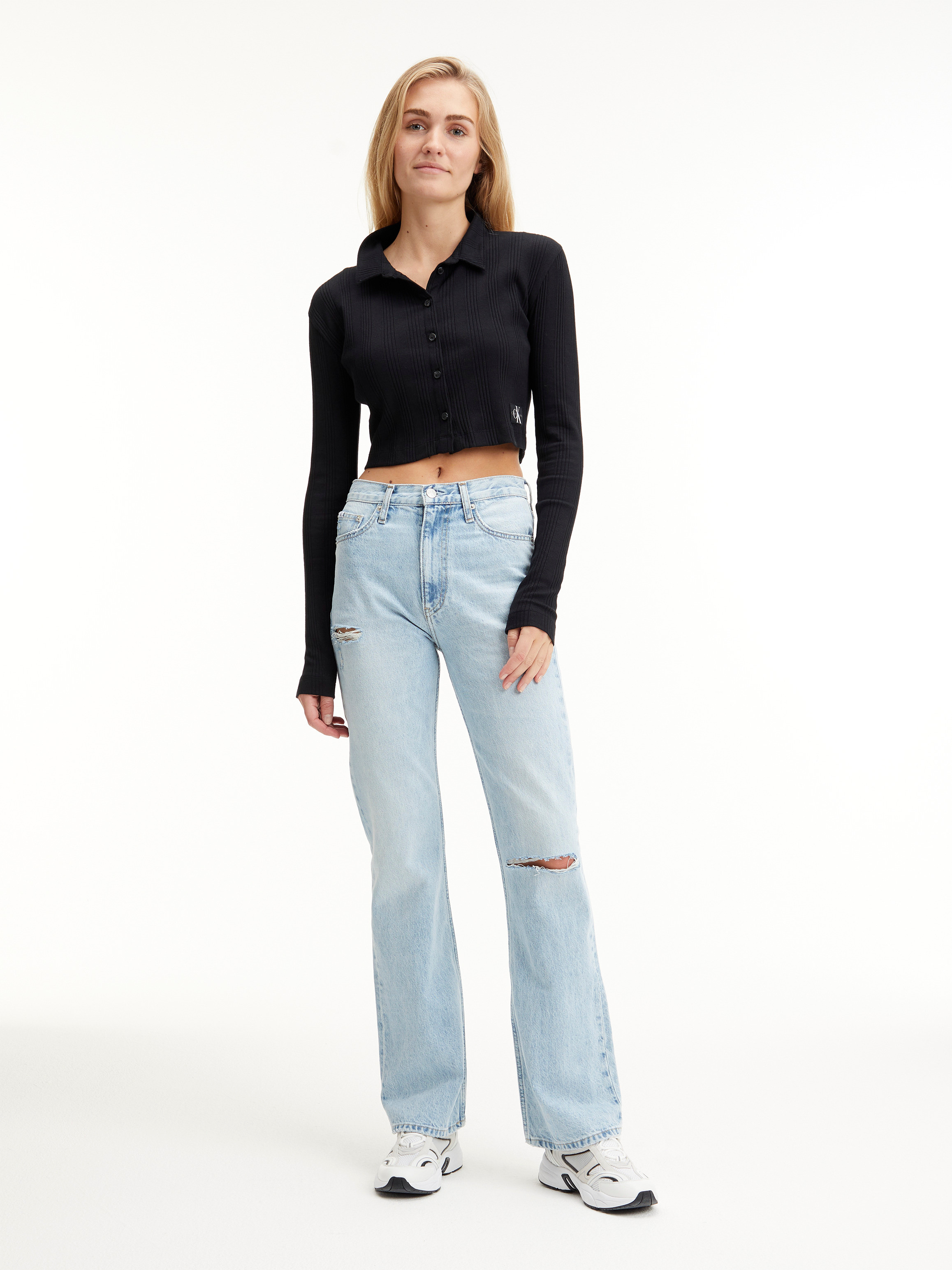 Calvin Klein Jeans -Five-pocket bootcut jeans, Light Blue, large image number 2