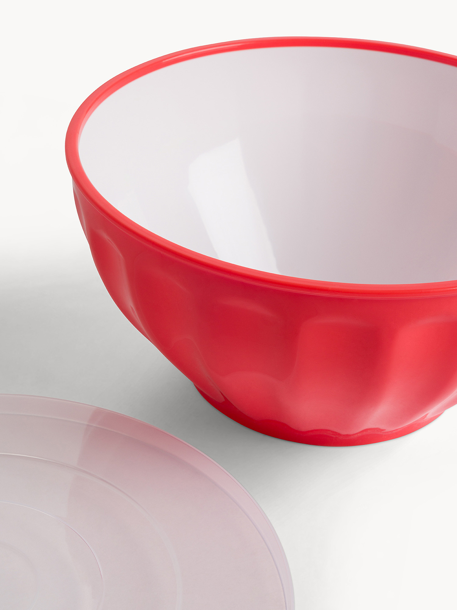 Contenitore in plastica con coperchio, Rosso, large image number 1
