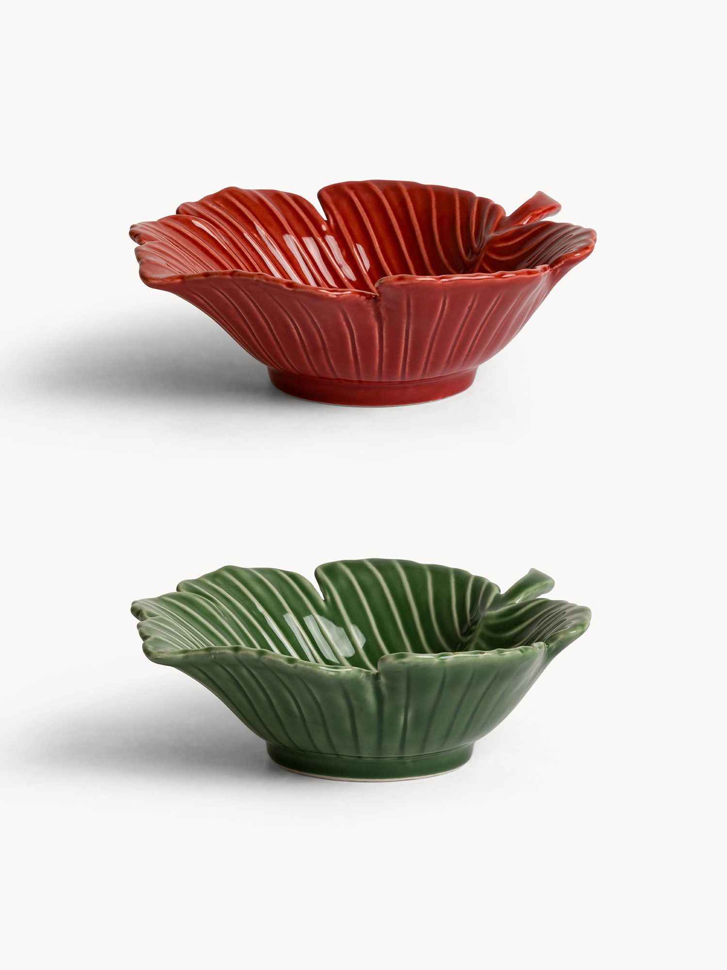 Leaf-shaped stoneware cup, Multicolor, large image number 0