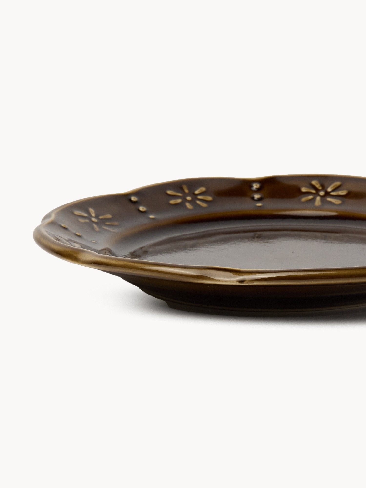Brown side plate,Made in Portugal, Brown, large image number 2