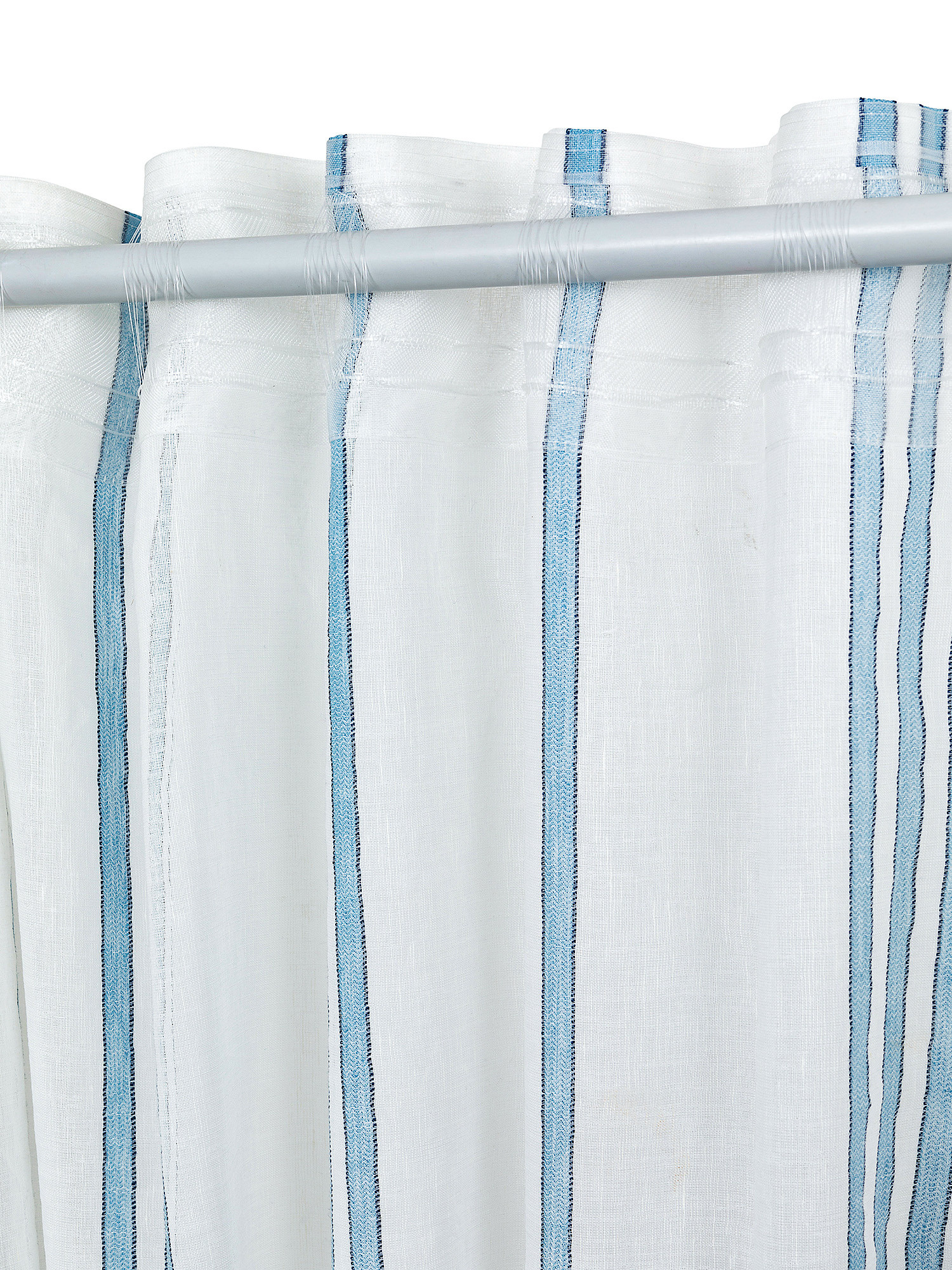 140x280 striped pattern curtain, Light Blue, large image number 3