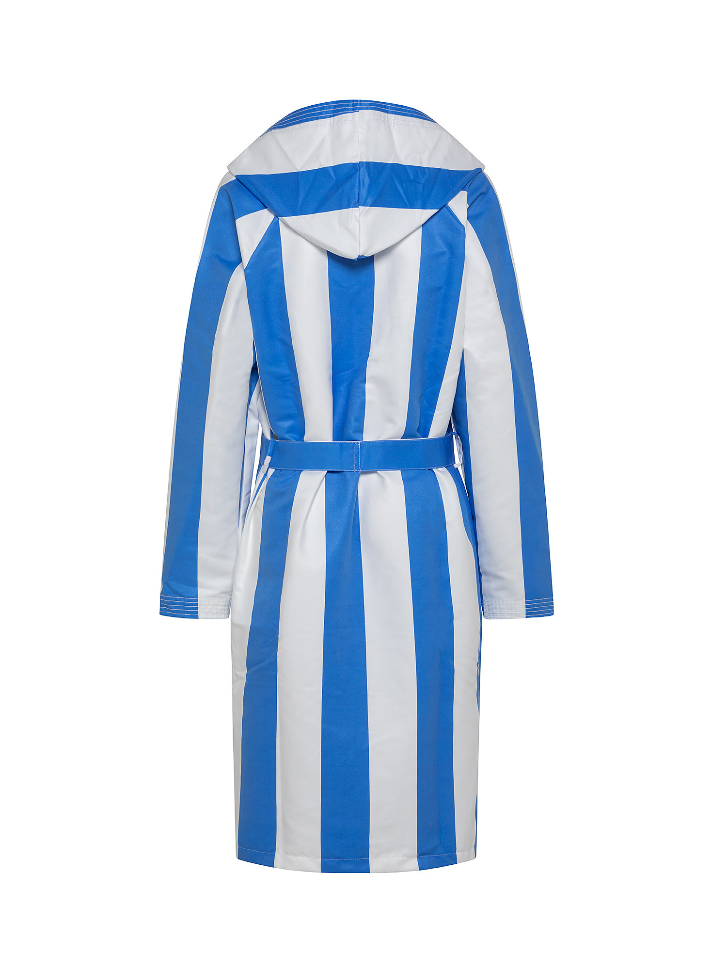 Striped microfiber bathrobe, Light Blue, large image number 1