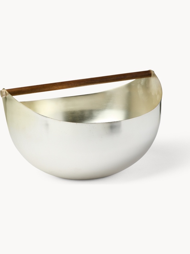 Steel and mango wood centerpiece