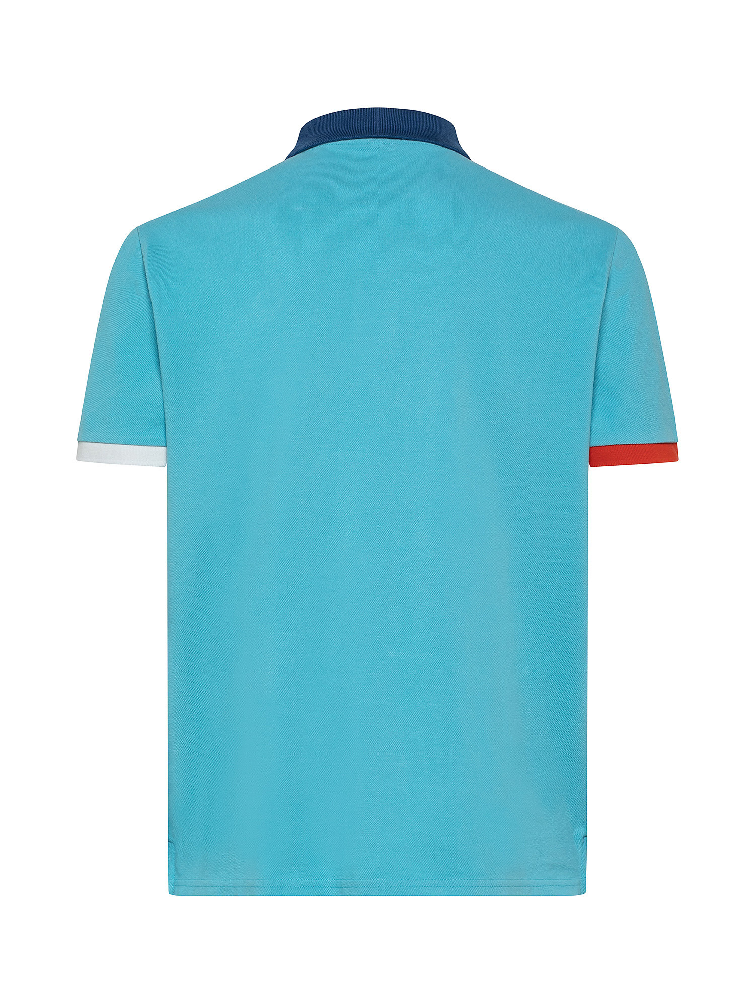 Polo manica corta con logo, Blu, large image number 1