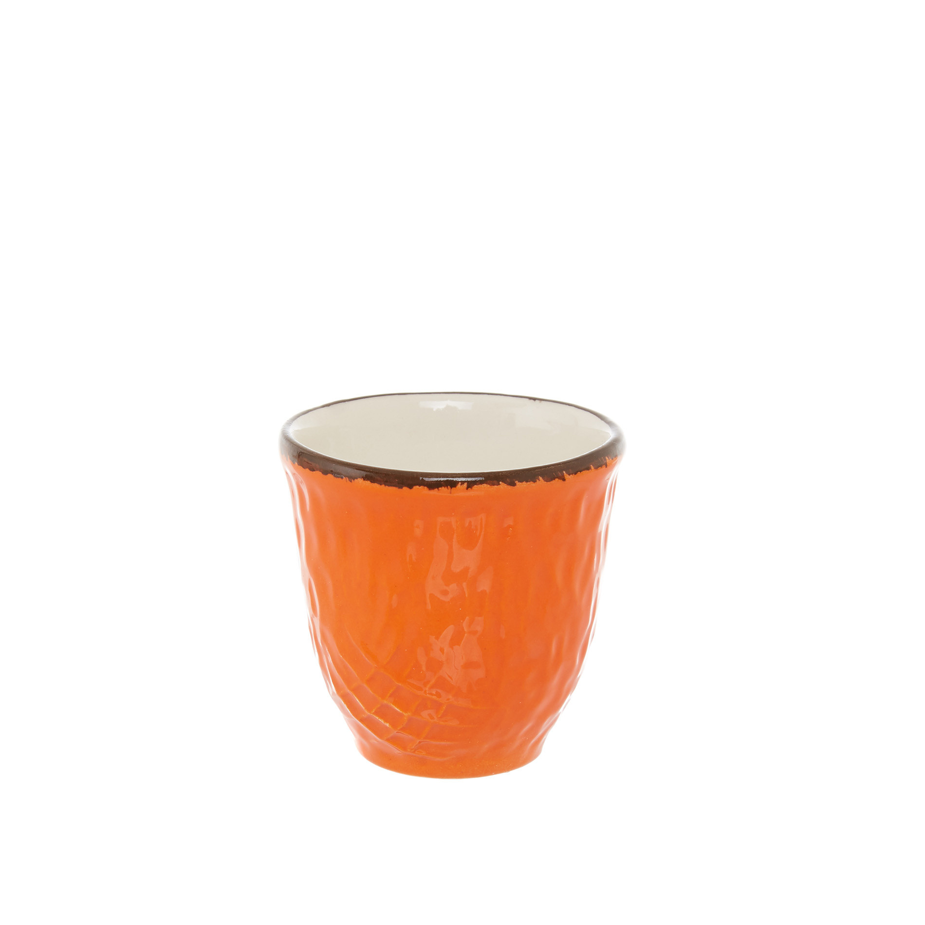 Bicchiere da caffè ceramica artigianale Preta, Arancione, large image number 0