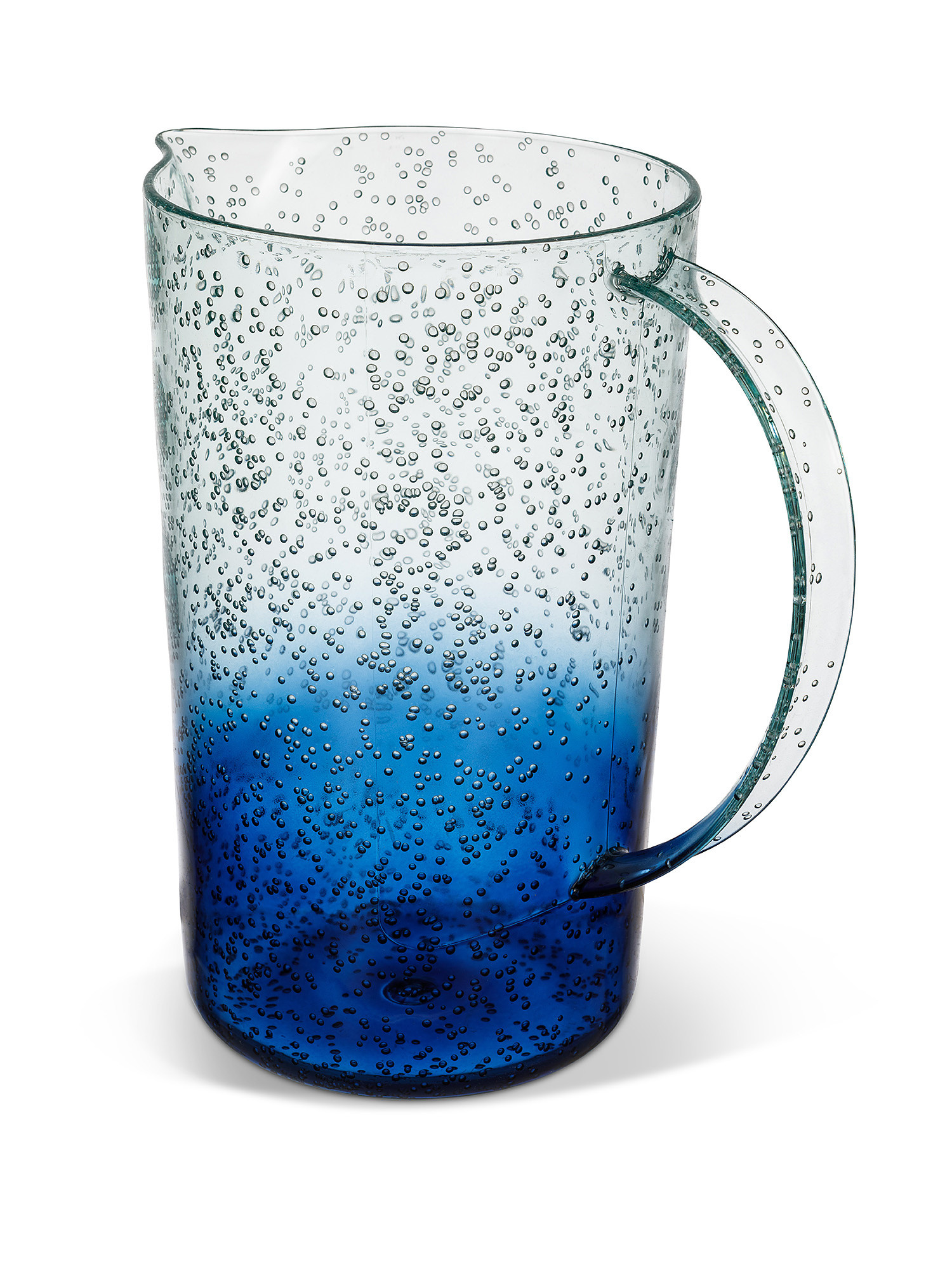 Transparent bubble-effect plastic carafe, Light Blue, large image number 1