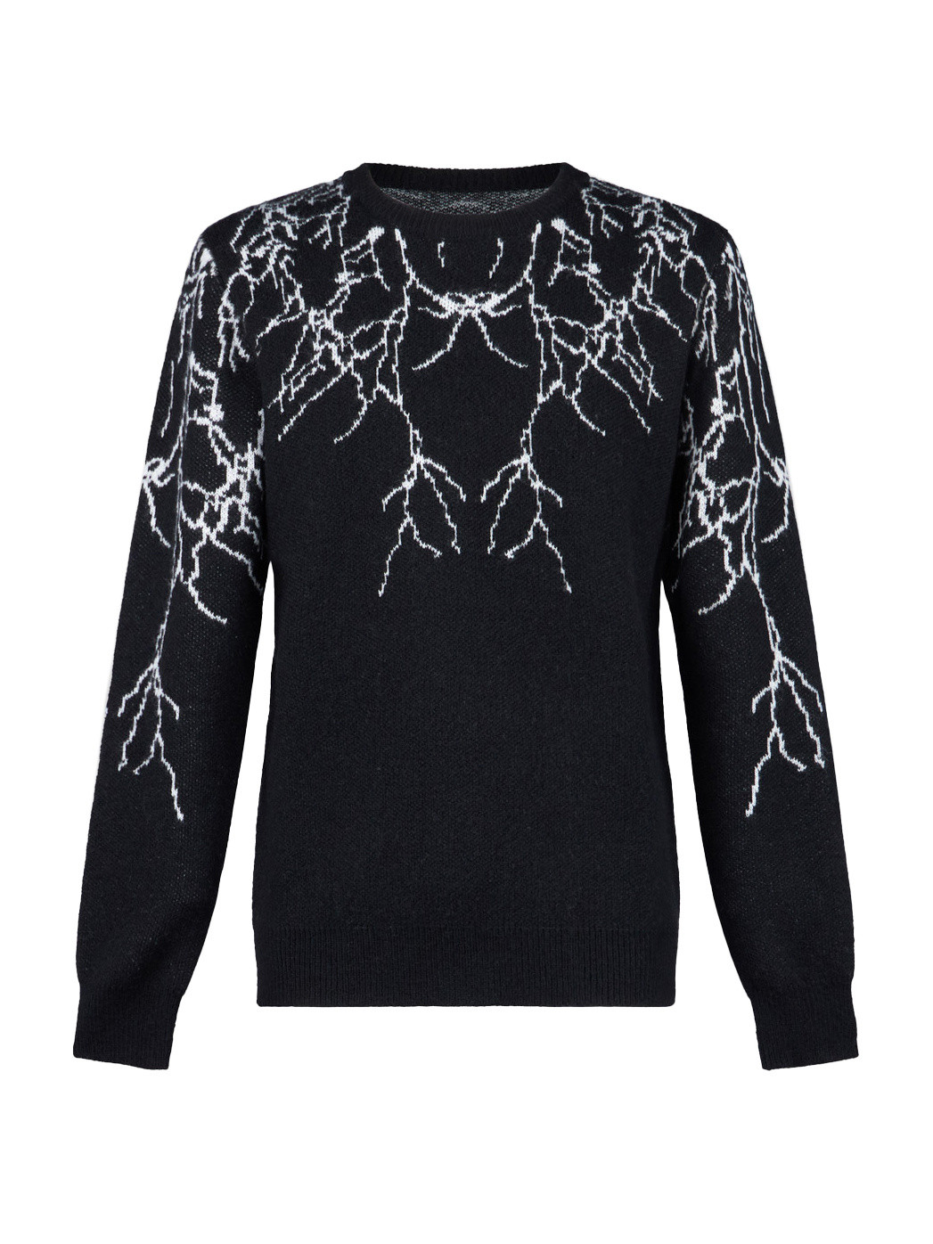 Phobia - Lightning bolt sweater, Black, large image number 0
