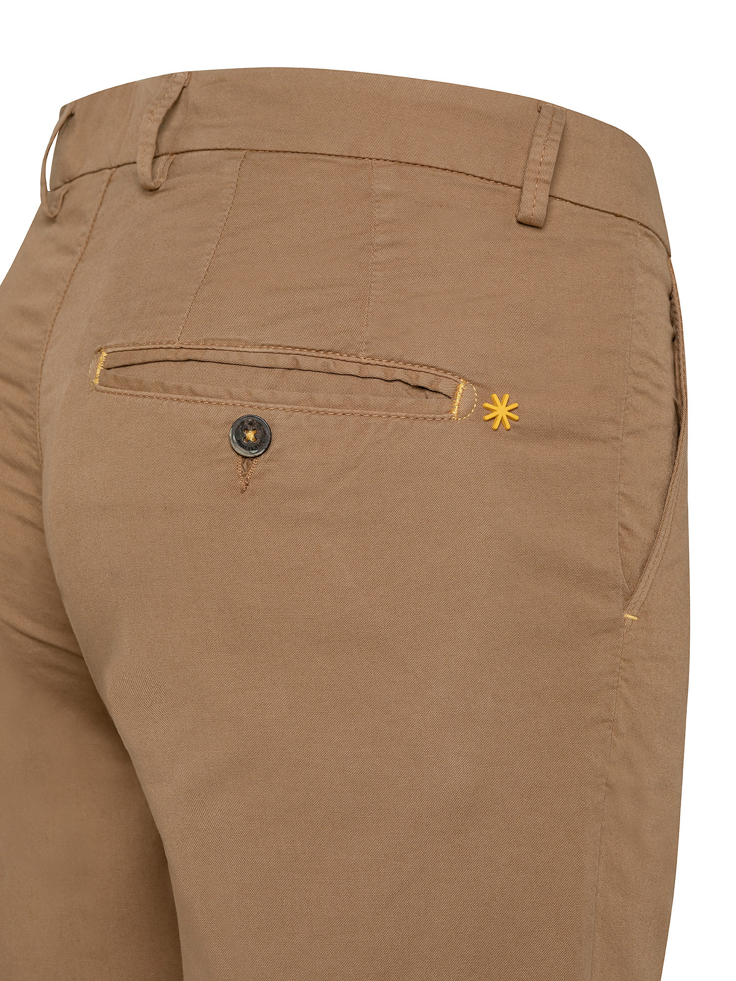 Slim fit dyed cotton bermuda shorts, Light Brown, large image number 2