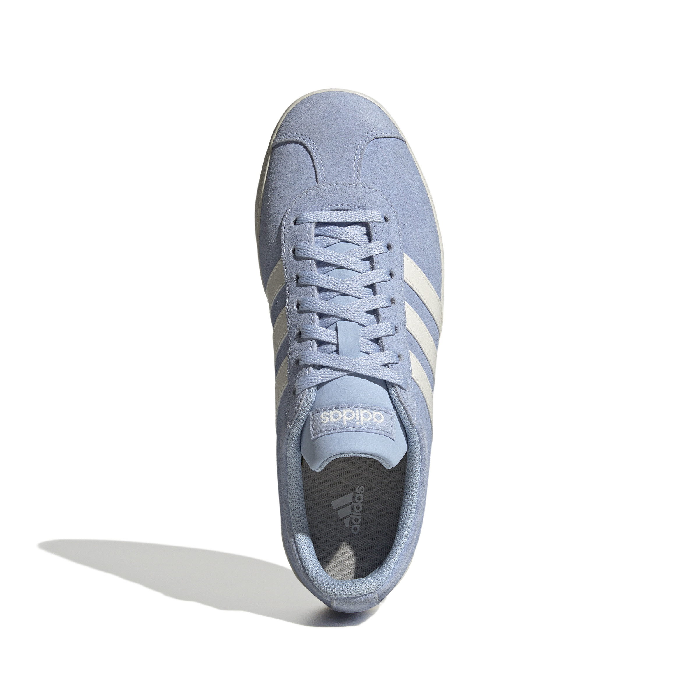 Adidas - VL Court 2.0 Suede Shoes, Light Blue, large image number 4