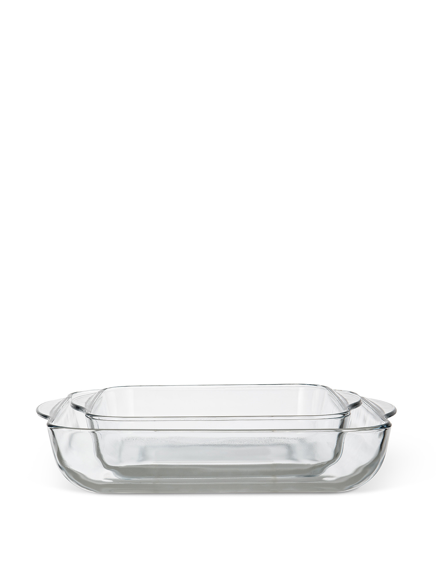 Set of 2 glass trays, Transparent, large image number 1