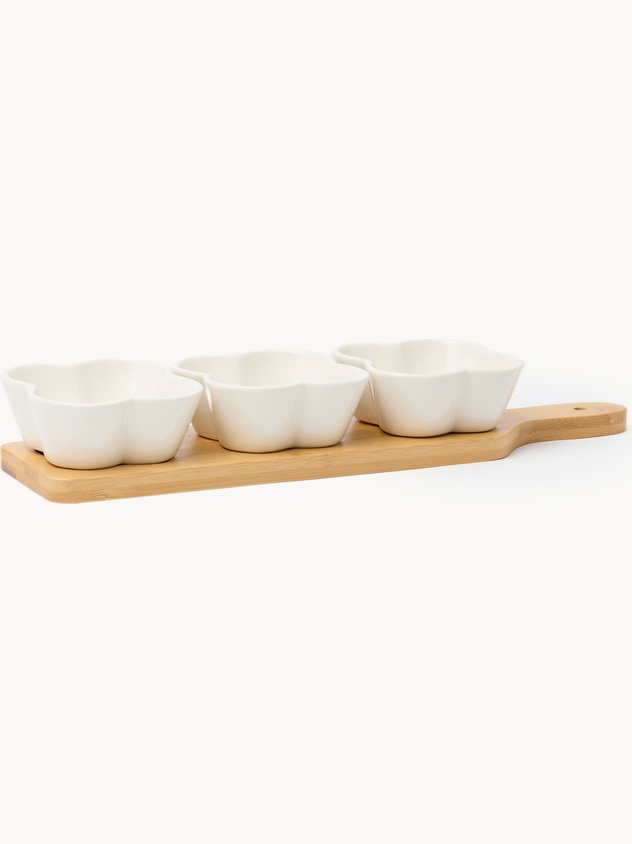 Set 4 tazze caff&egrave; in ceramica impilabili