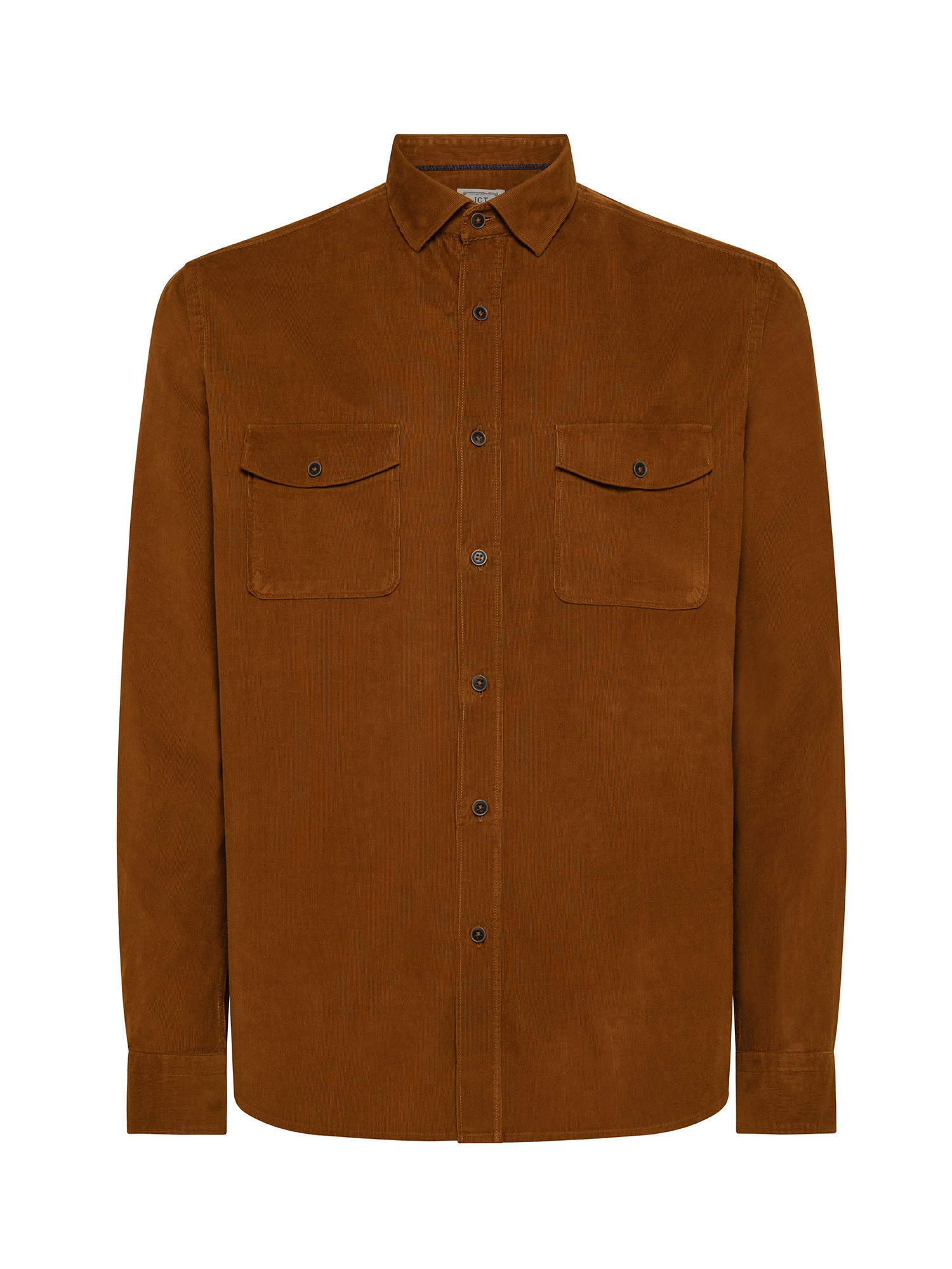 JCT - Cotton velvet shirt, Copper Brown, large image number 0