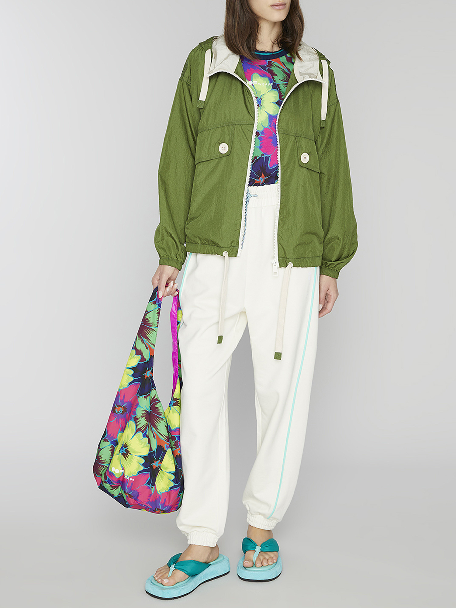 Oof Wear - Unlined cropped jacket with hood, Green, large image number 3