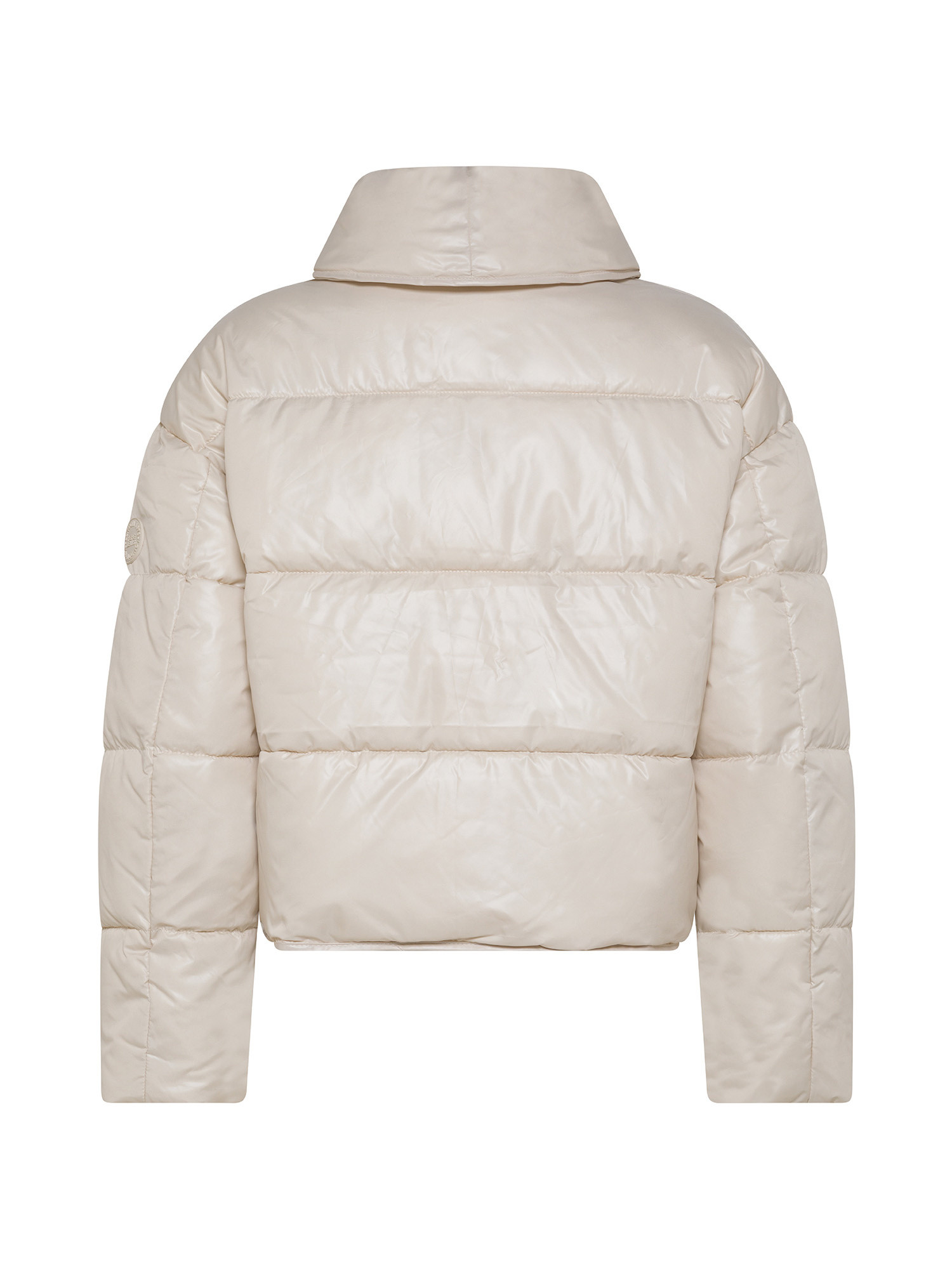 Pepe Jeans - Cropped down jacket in shiny fabric, Cream, large image number 1