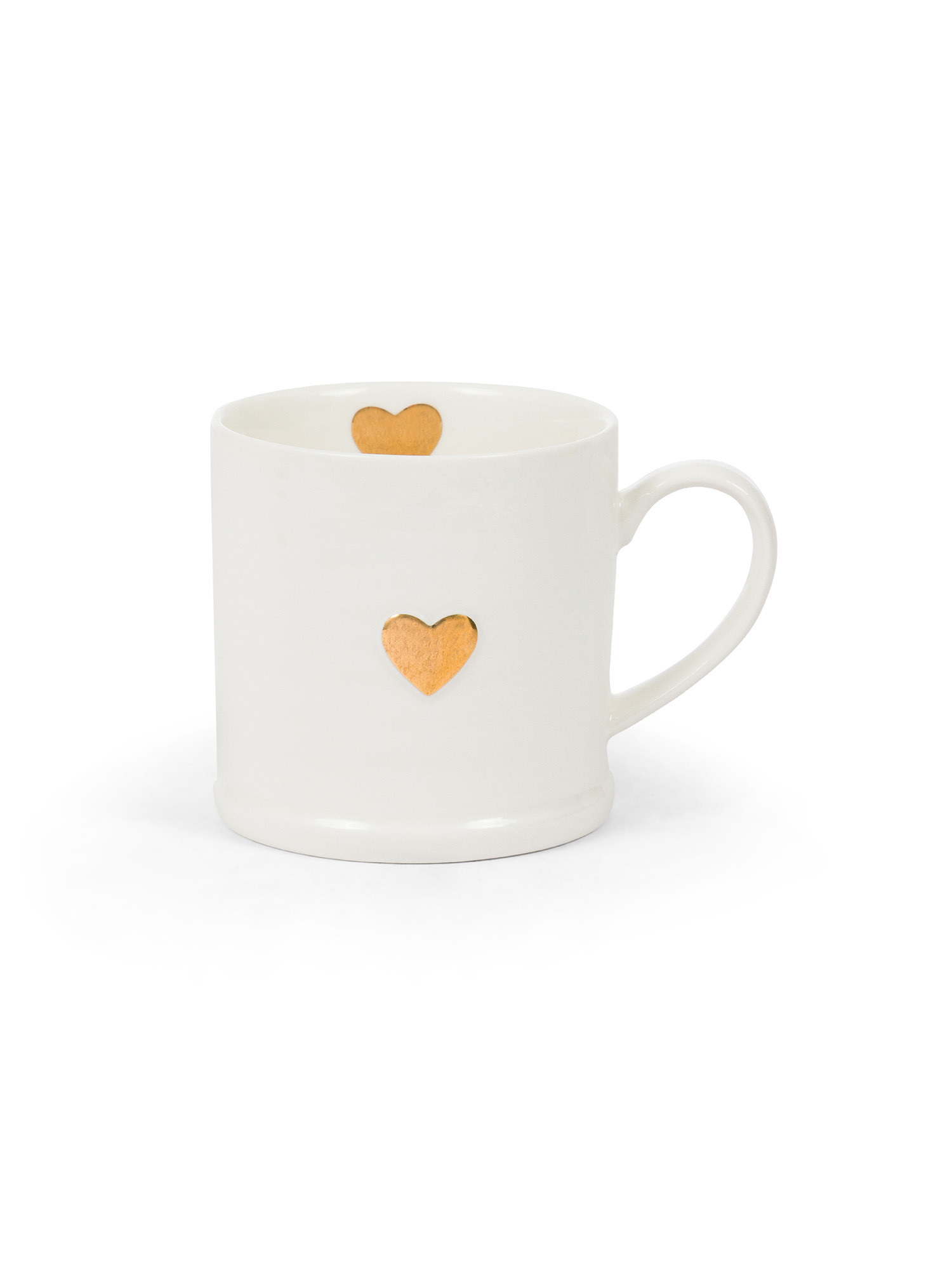 Mug in stoneware cuore oro, Oro, large image number 0