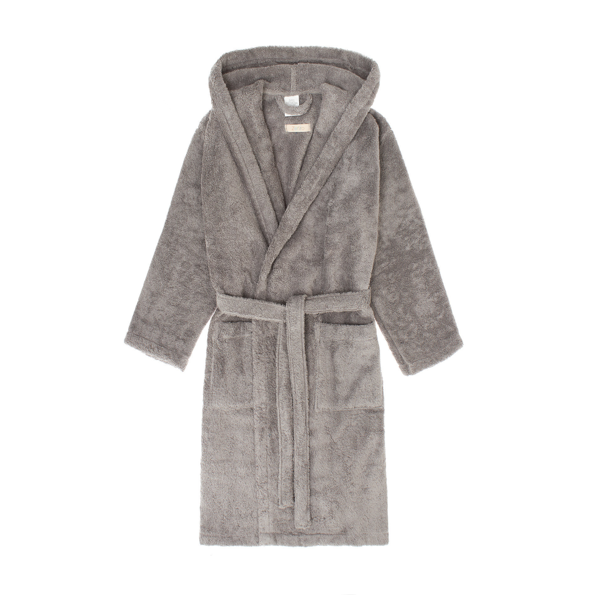 Zefiro cotton  bath robe, Grey, large image number 1