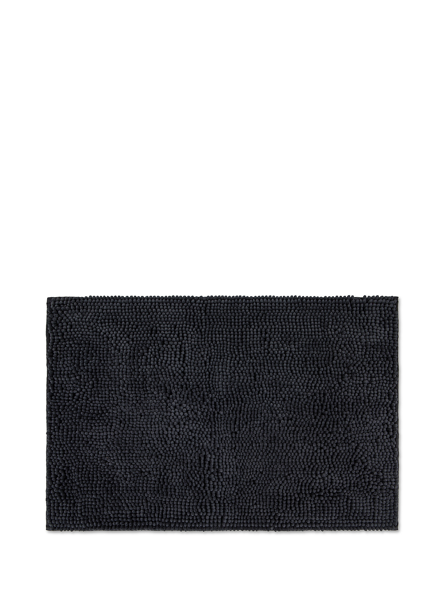 Zefiro solid color cotton bath rug, Dark Grey, large image number 0