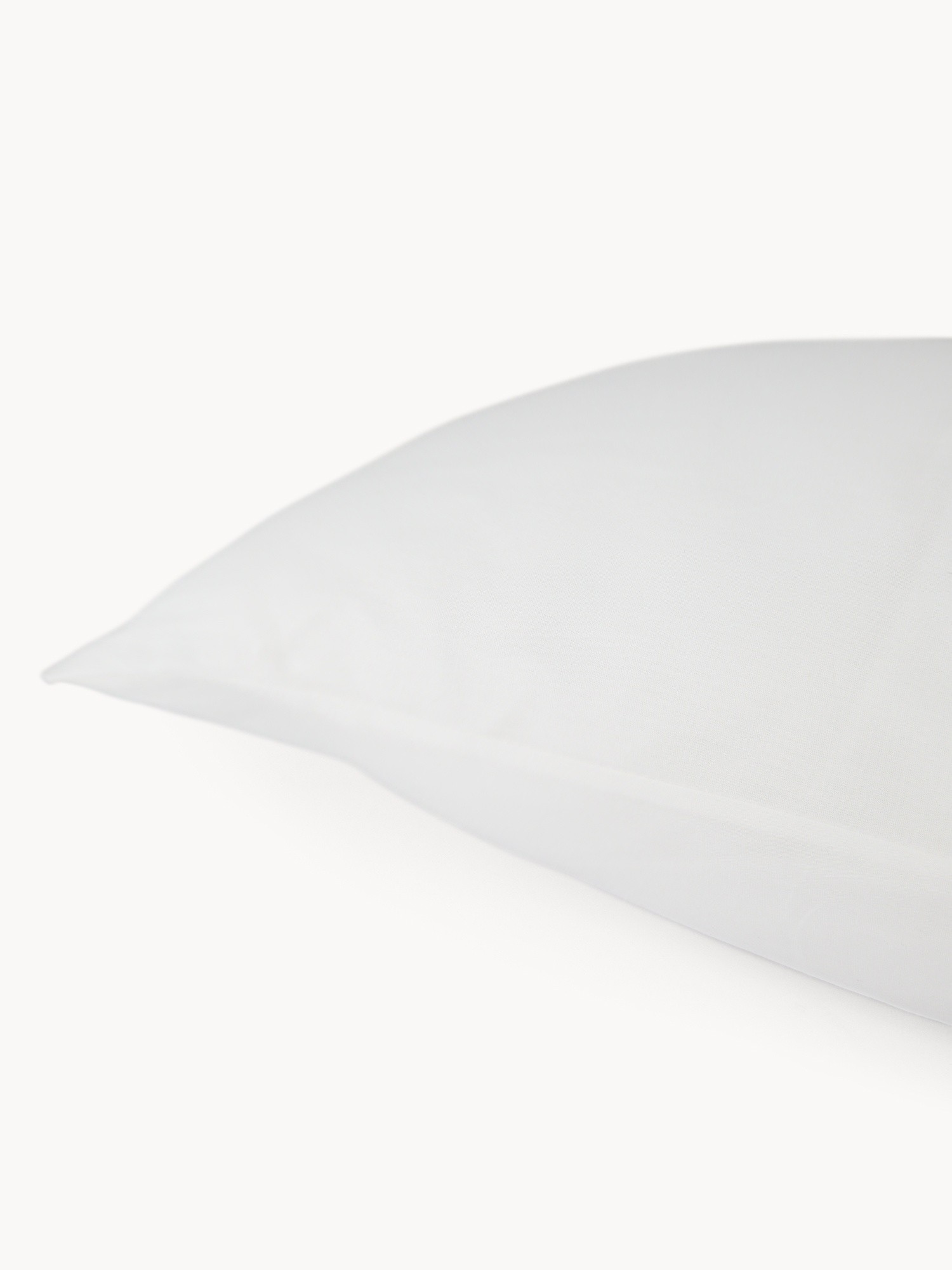 Set 2 federe in cotone percalle tinta unita - Prezzo di lancio, Bianco 1, large image number 0