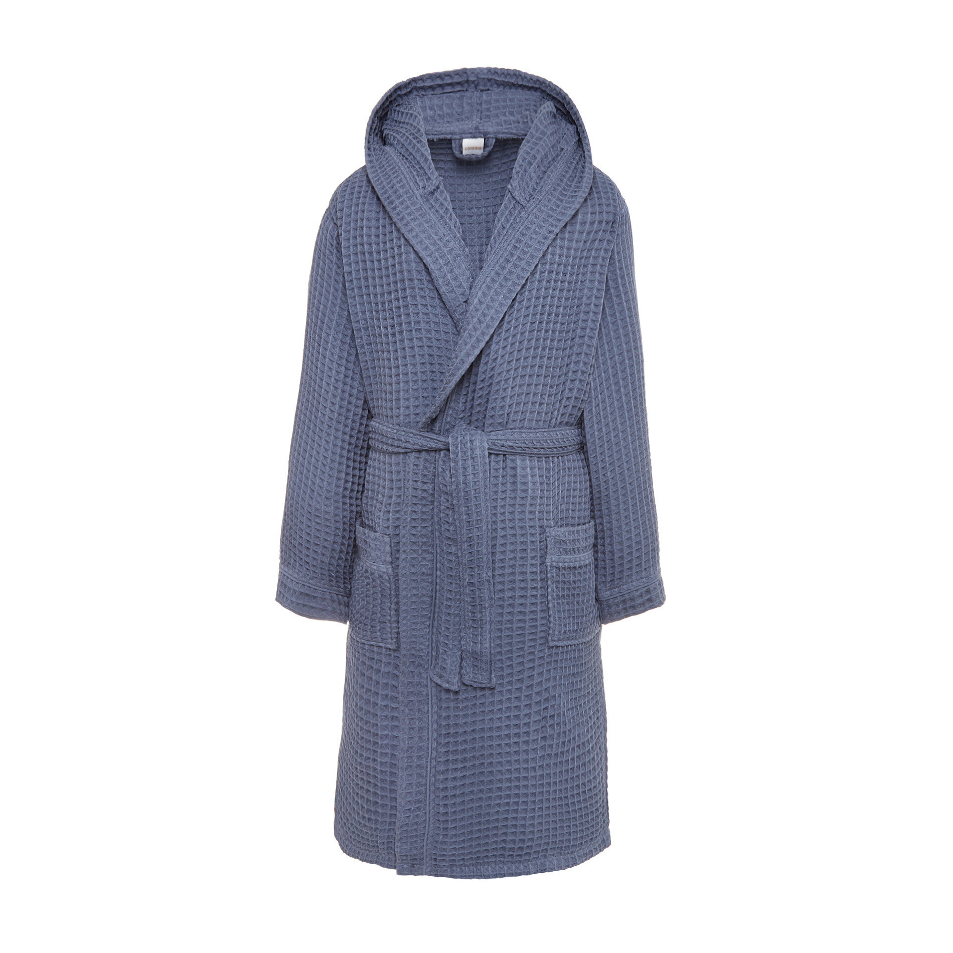 Somma 1867 Accappatoio Ultraleggero A Nido D'Ape – Puro Cotone 100% Con Cappuccio, Colore Blu, Taglia M/L