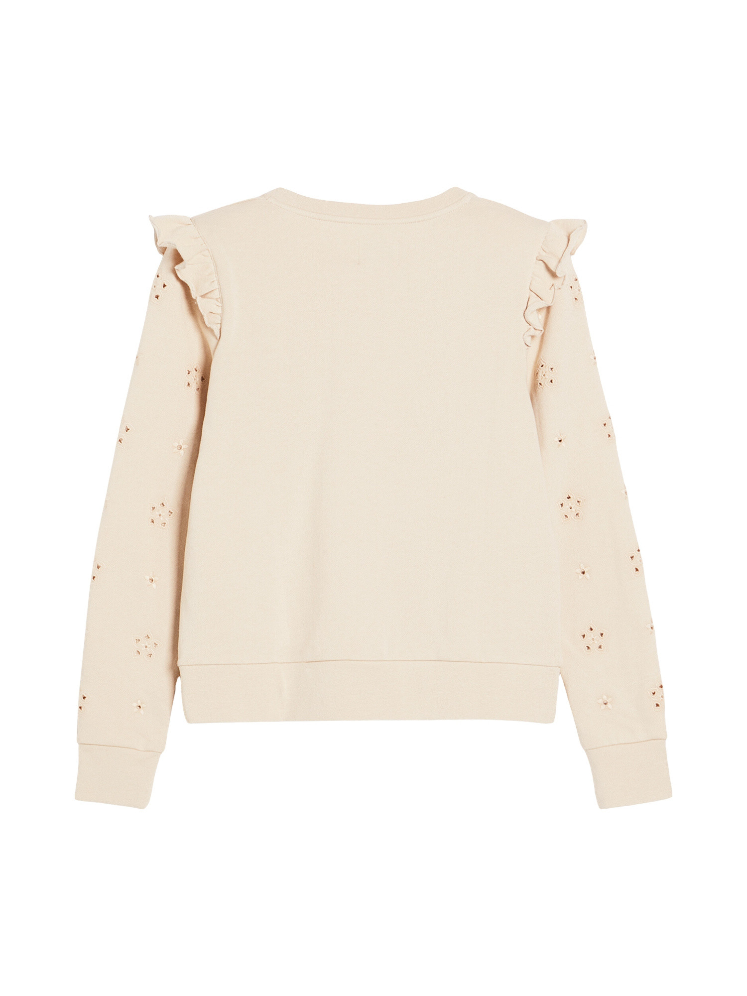 Pepe Jeans - Cotton sweatshirt with ruffles, Cream, large image number 1