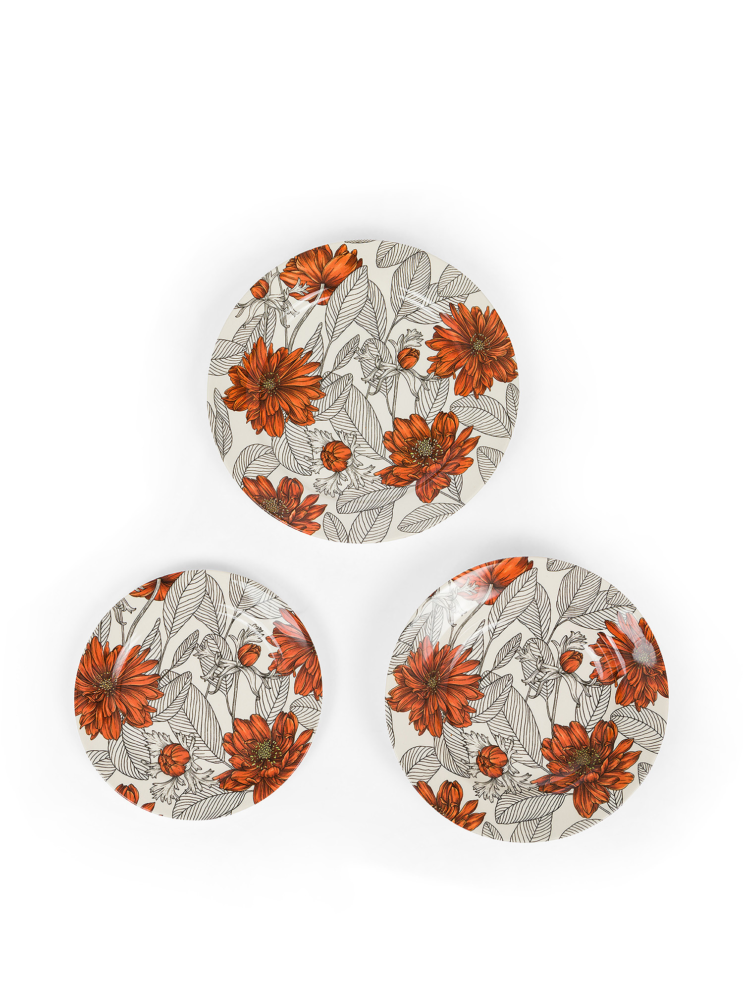 Set of 18 Scarlet ceramic plates, Multicolor, large image number 1