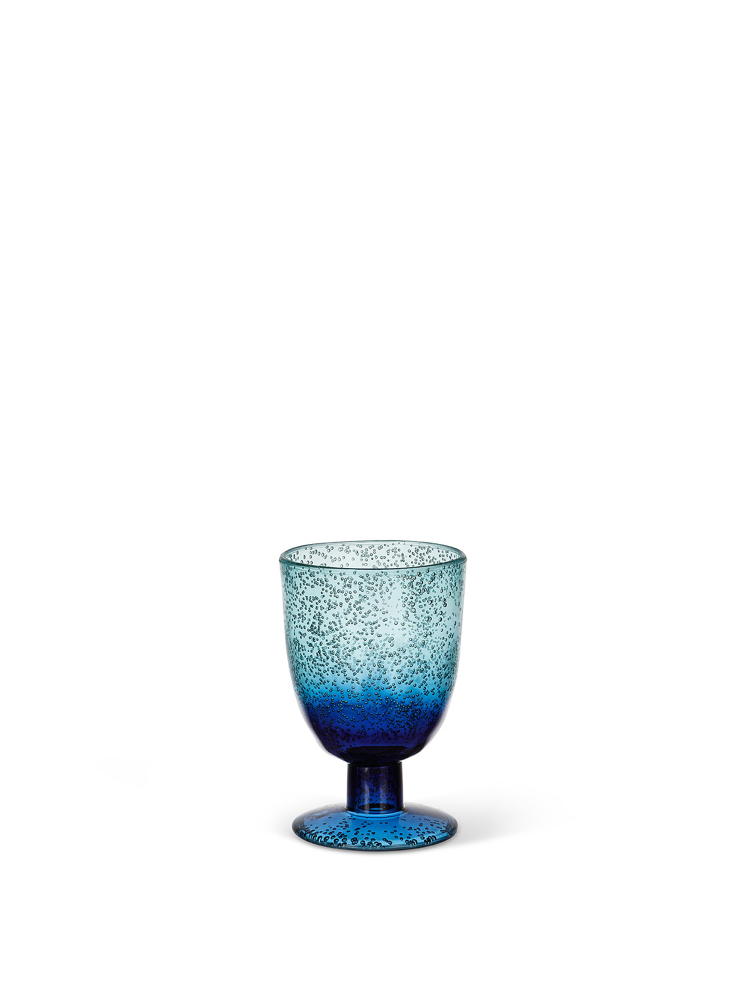 Calice plastica trasparente effetto bolle, Azzurro, large image number 0