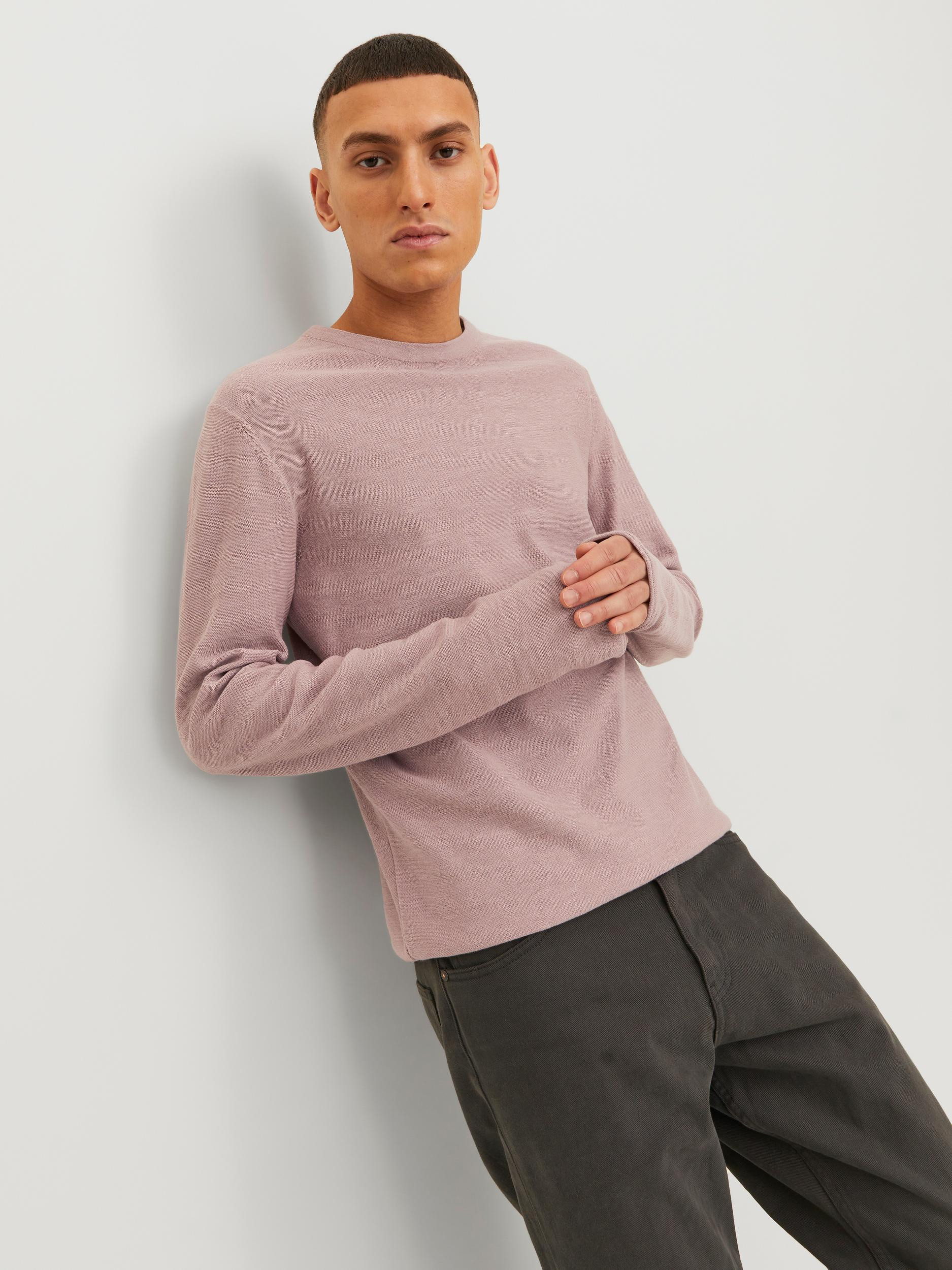 Jack & Jones - Linen blend pullover, Antique Pink, large image number 4