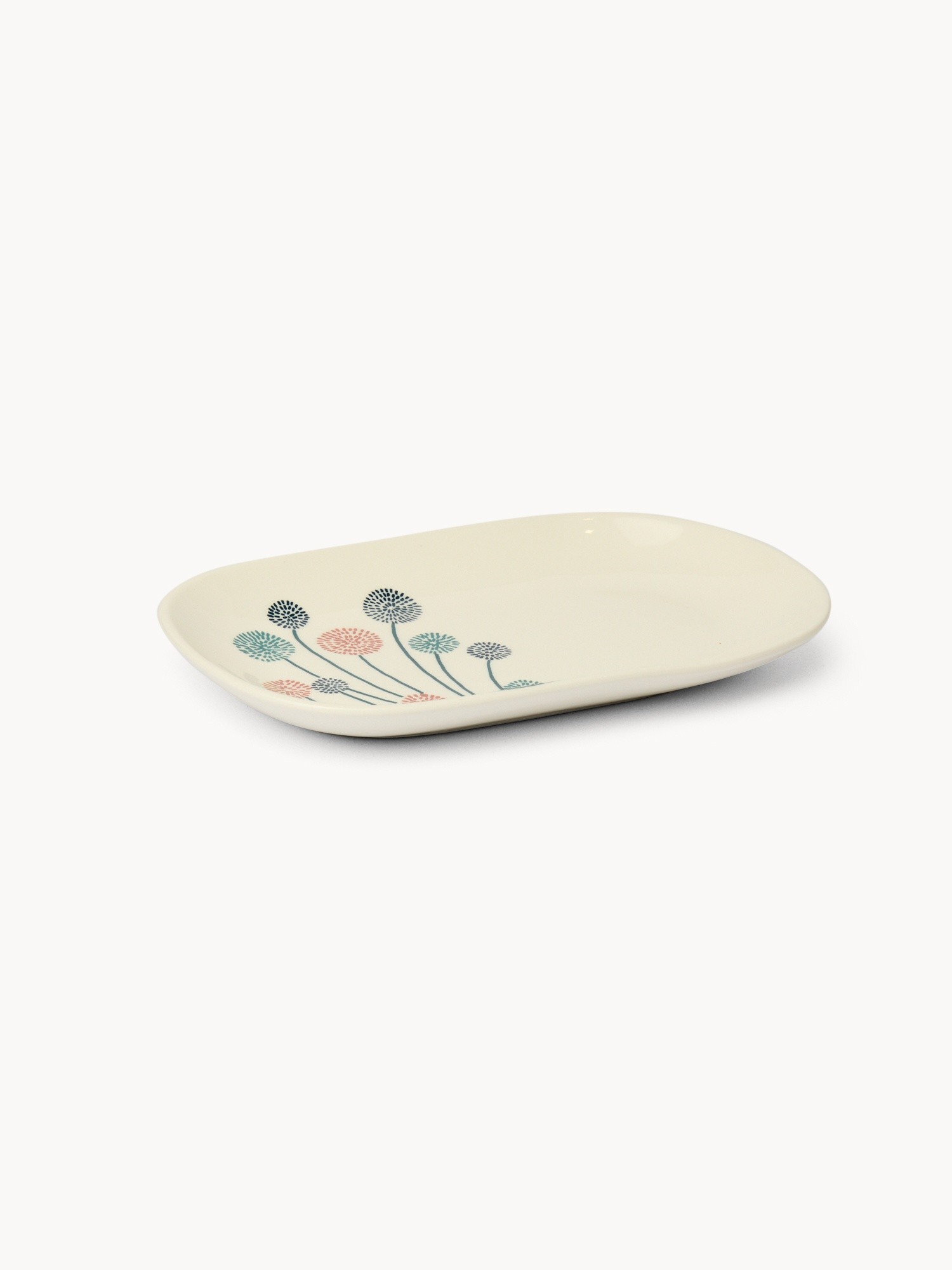 Piatto in new bone china motivo a fiori - Prezzo di lancio, Bianco, large image number 0